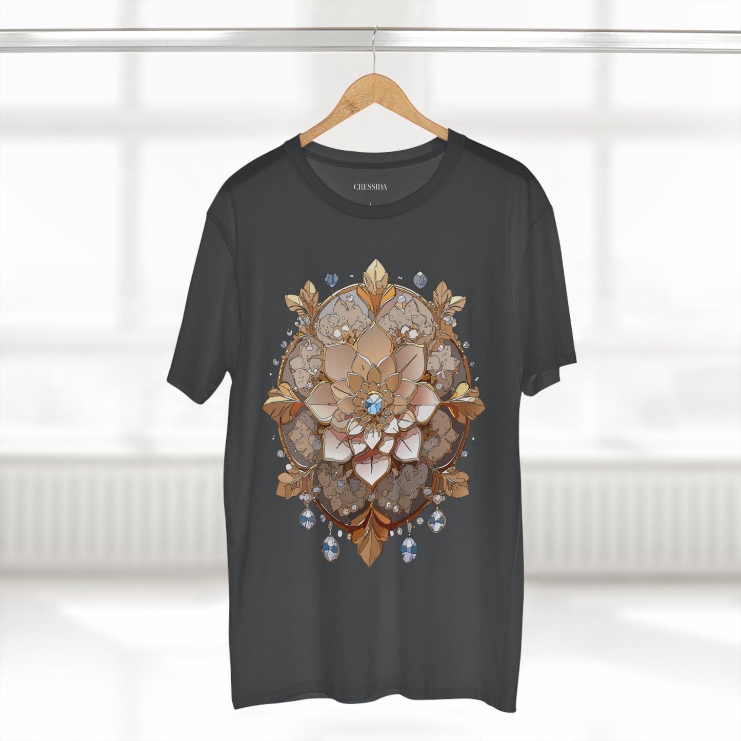 Floral Graphic T-Shirt Unisex 100 Cotton Art Design with Antique Flowers Tee 17