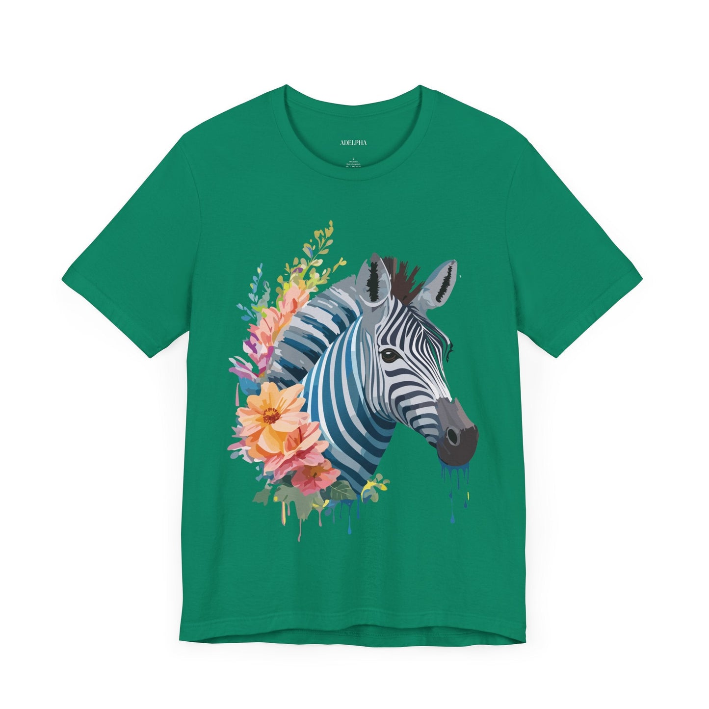 Zebra Graphic Unisex 100 Cotton Vintage Animal Art T-Shirt 2