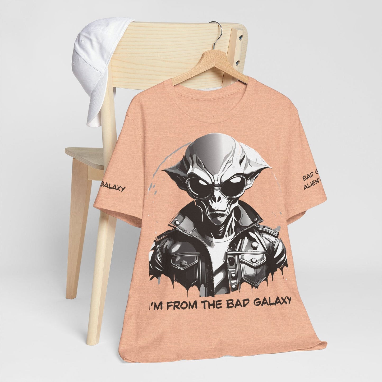 Tee Shirt With Alien From Bad Galaxy 100 Cotton Made In USA Eco Friendly Ink Graphic Edition