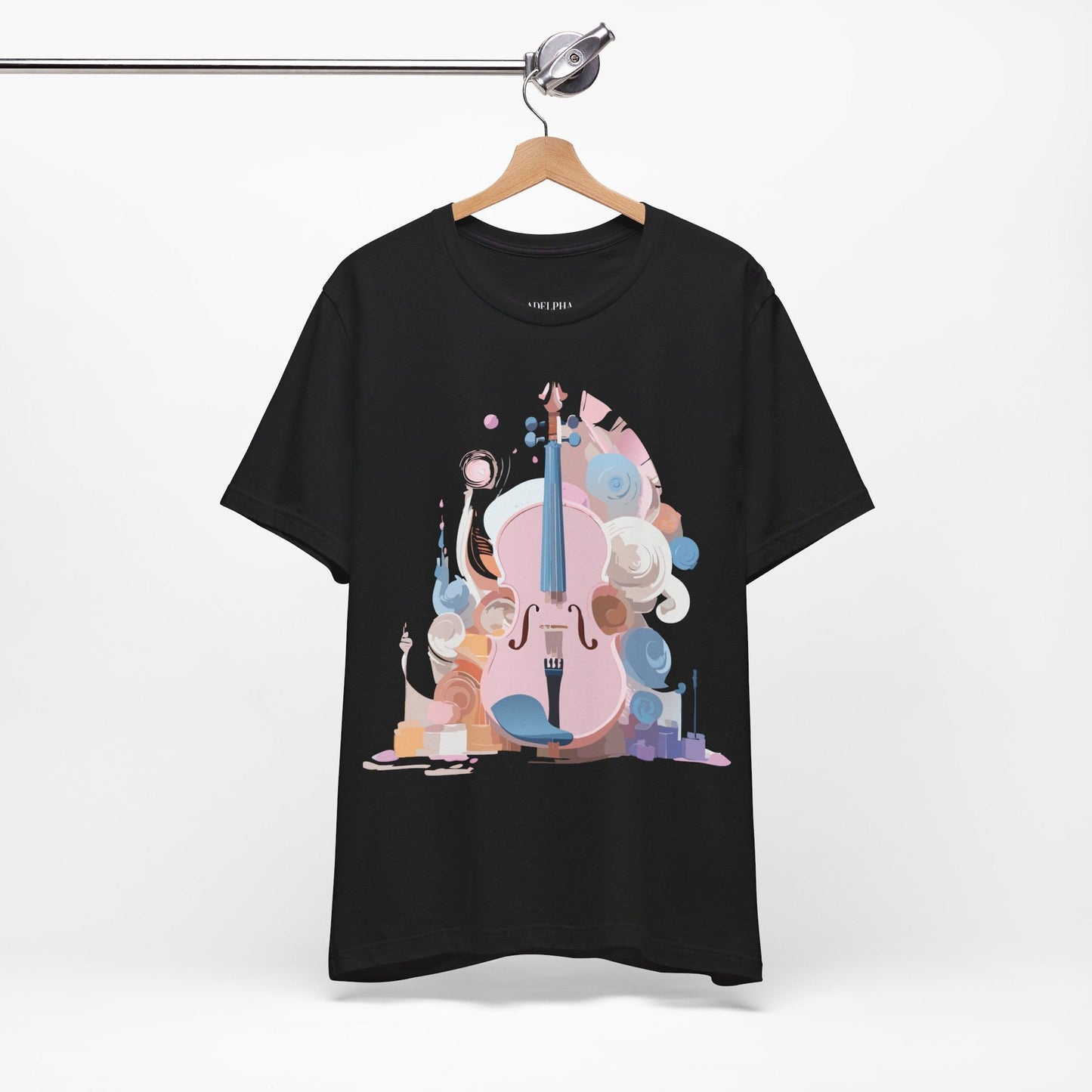 Music T Shirt Unisex Graphic Tee Vintage Inspired Artwork By Adelpha Short Sleeve