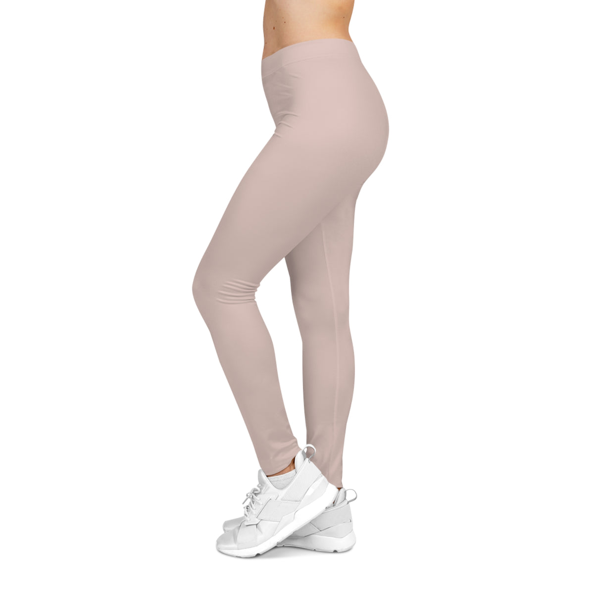 Desert Spring Beige Color Women's Poly-Span Casual Leggings XS-2XL