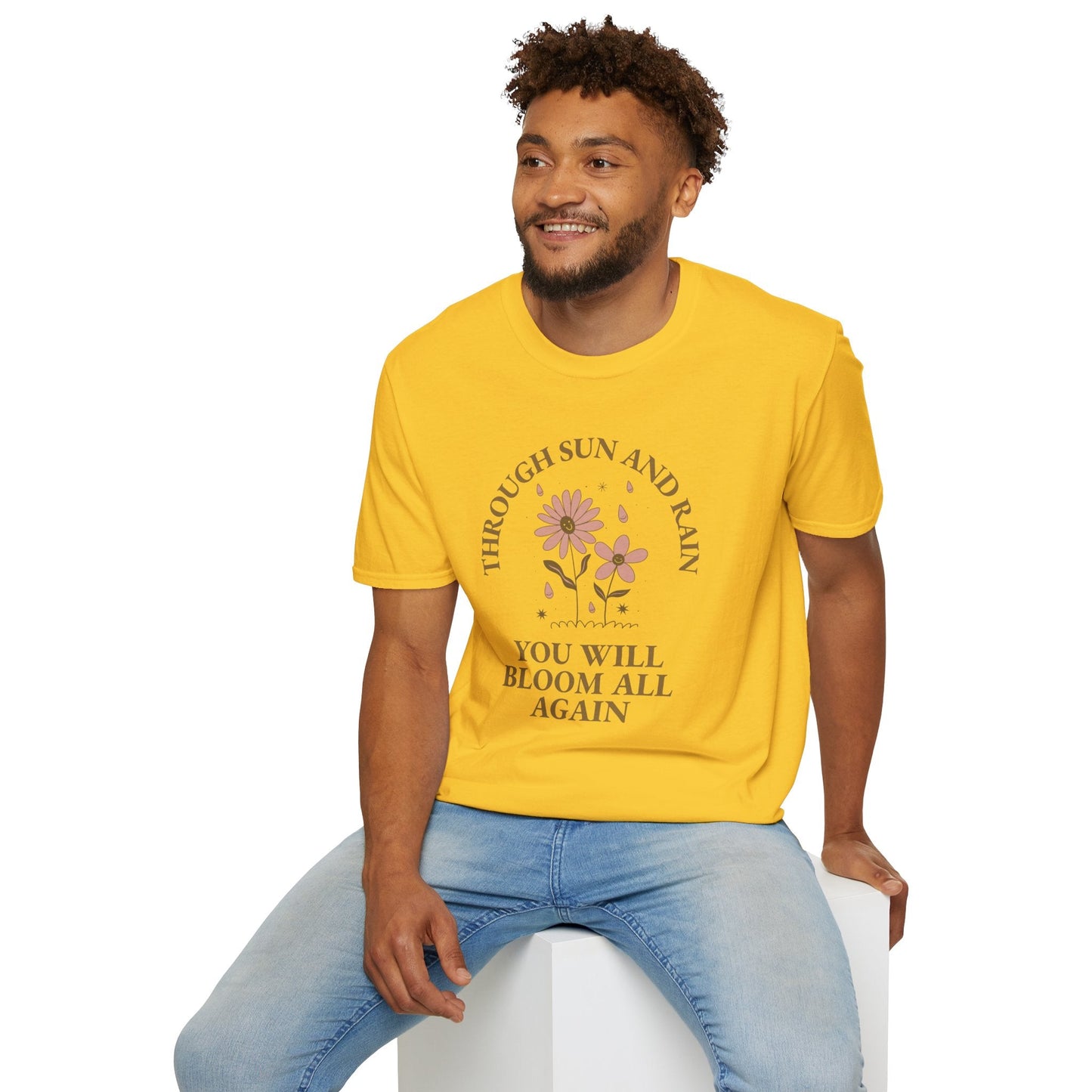 Positive Slogan T Shirt For Everyday Motivation Unisex Tee With Positive Words And Good Quotes Gildan Softstyle 64000