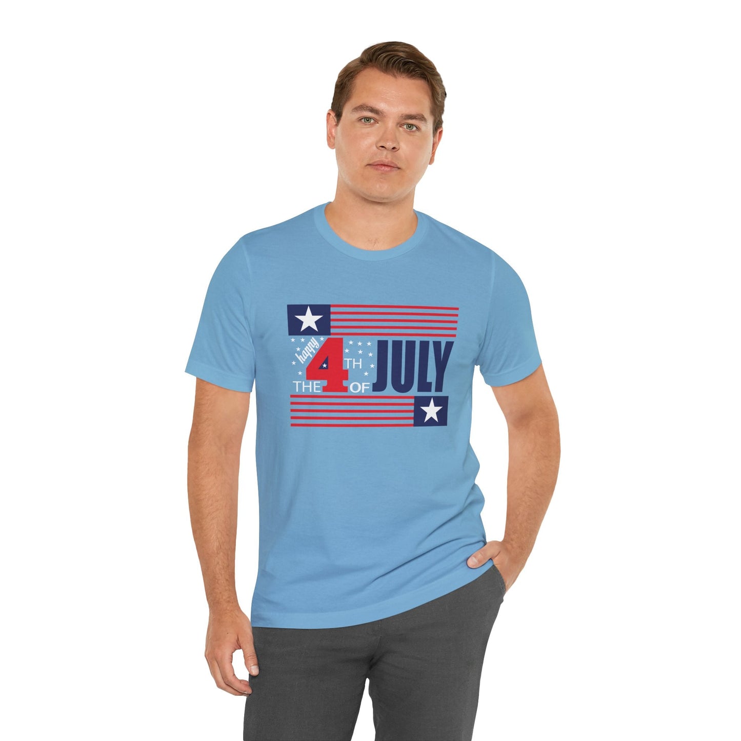4th of July Flag Independence Day Graphic Unisex Cotton T-Shirt 014