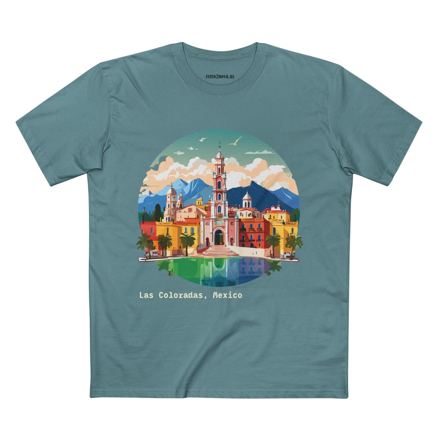 Travel Shirt for Mexico Tourists Unisex Premium Cotton Art Tee by Retro2Nova Original Art Design