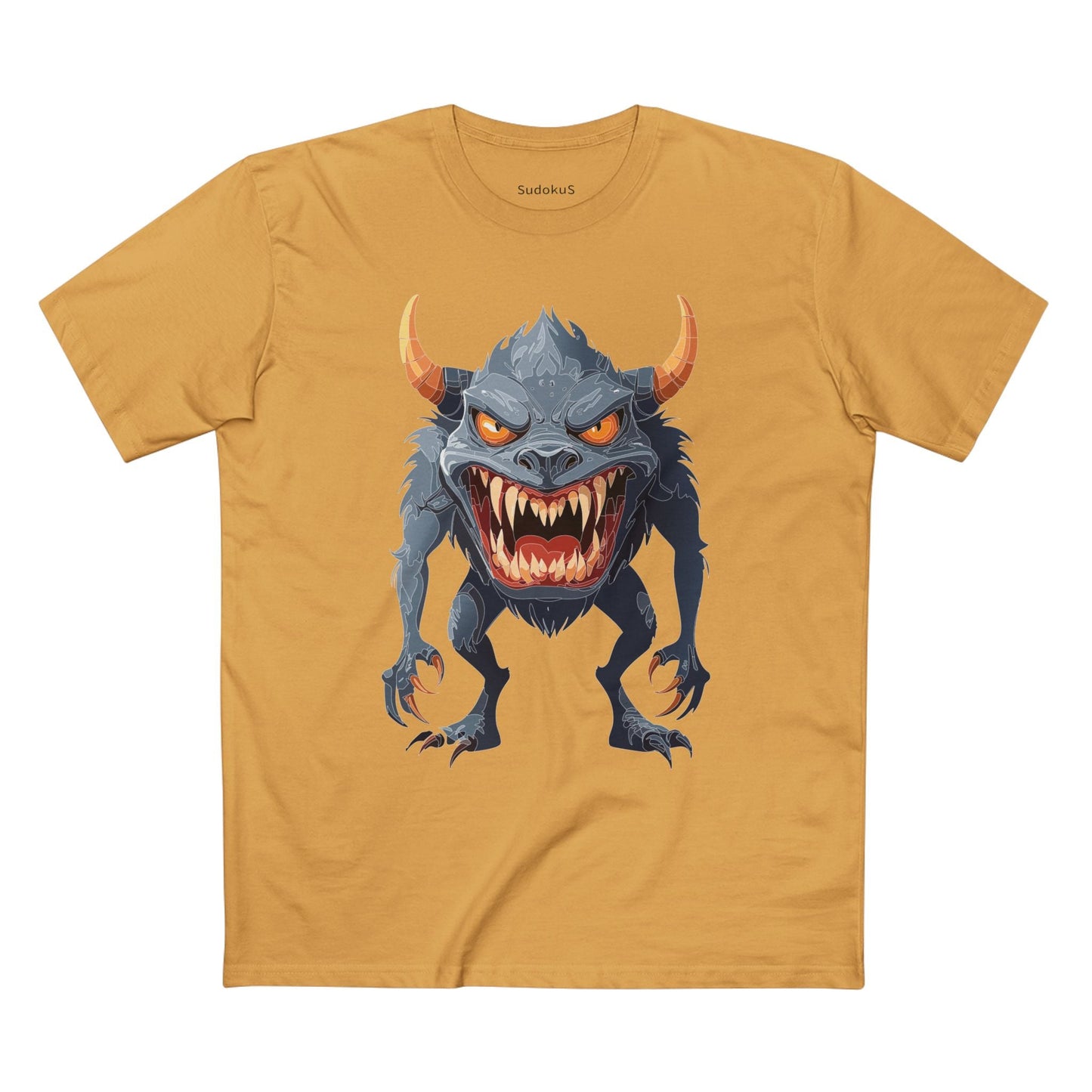 Cartoon Monsters Graphic Unisex 100 Cotton Staple Tee 4