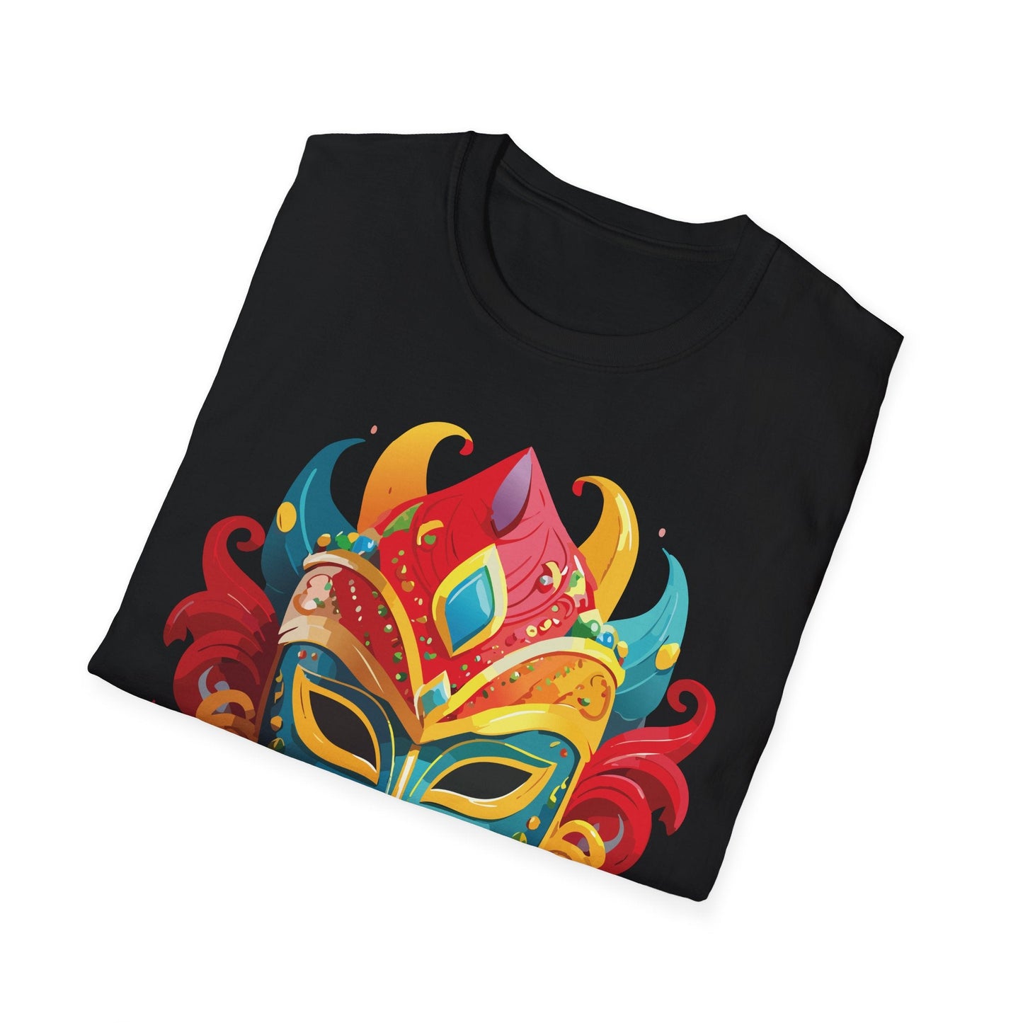 Mask Graphic Unisex Cotton Masquerade Design Artwork Tee 15