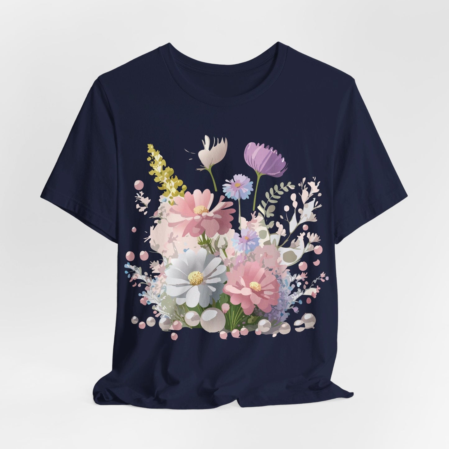 Adelpha Floral Graphic T Shirt Unisex Jersey Short Sleeve Art Design Vintage Inspired Premium