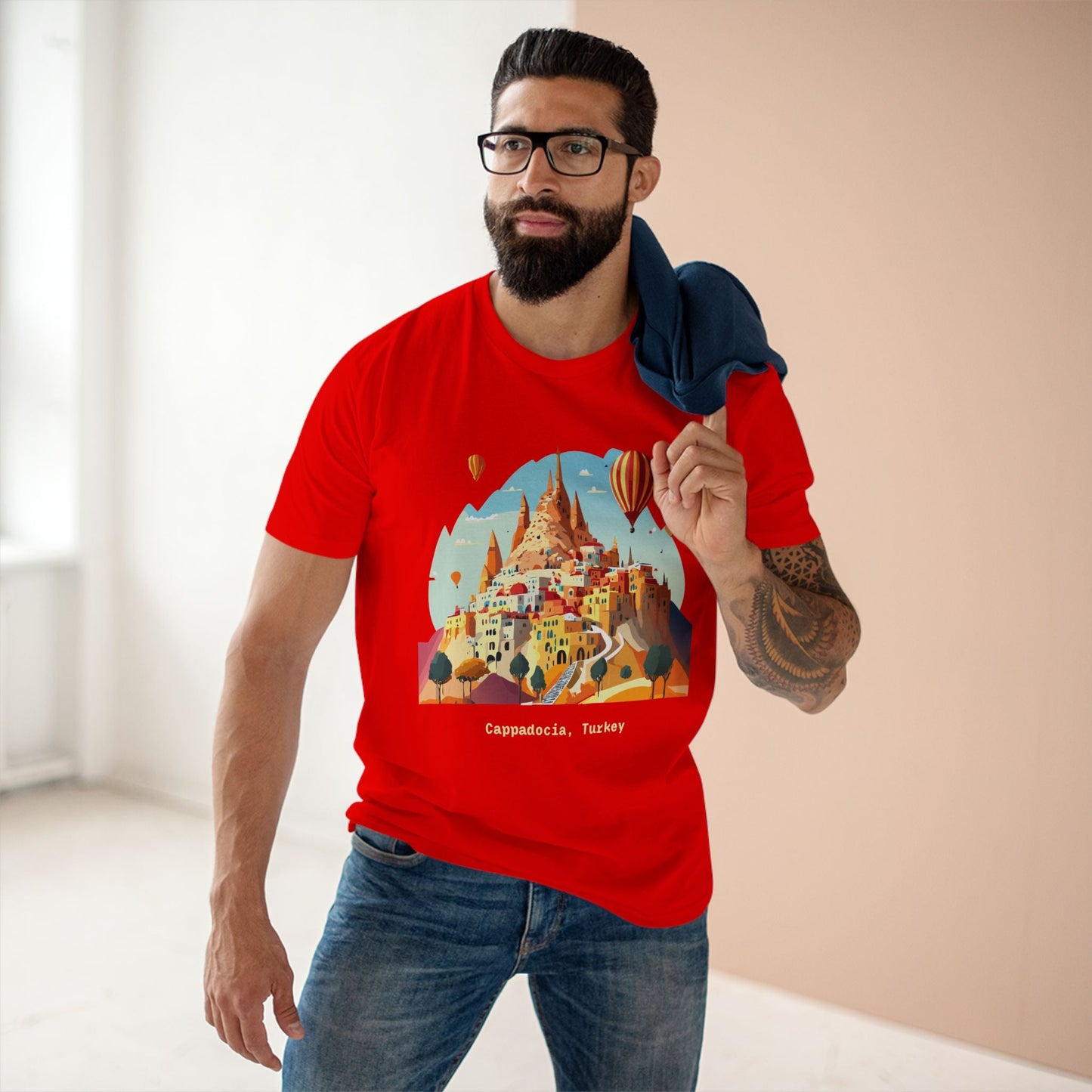 Travel Shirt Cappadocia Shirt Tourist Shirt Unisex Premium Cotton Tee Original Art Design Retro2Nova