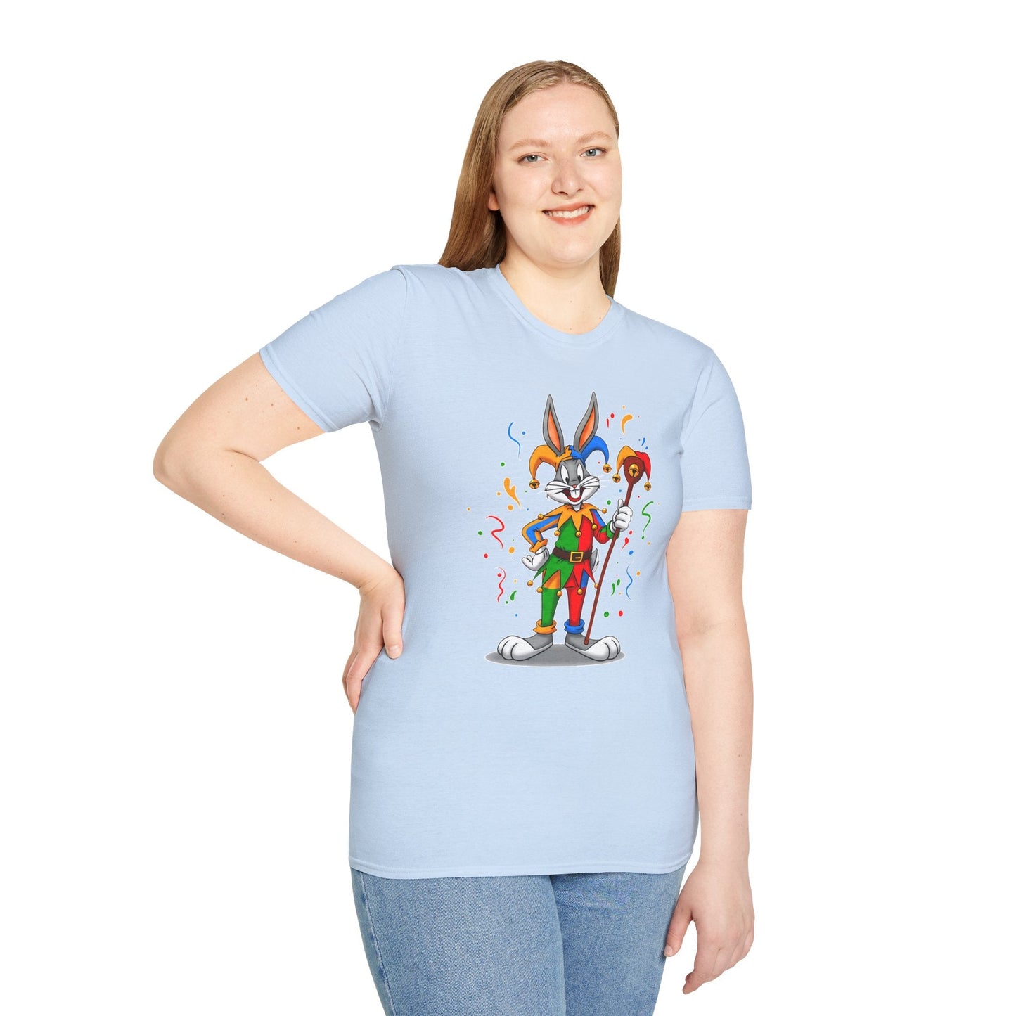 Cartoon Bunny Graphic Unisex Cotton Animal Animation Artwork Design Tee 22