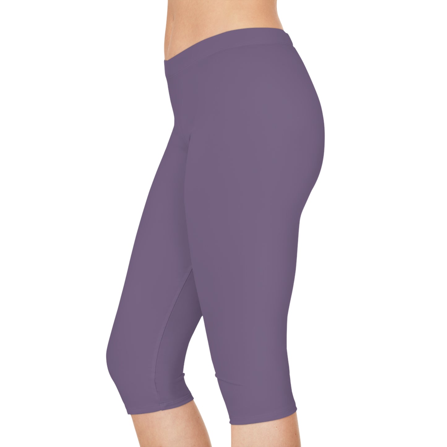 Purple Color Capri Leggings, Purple Capri Leggings 6