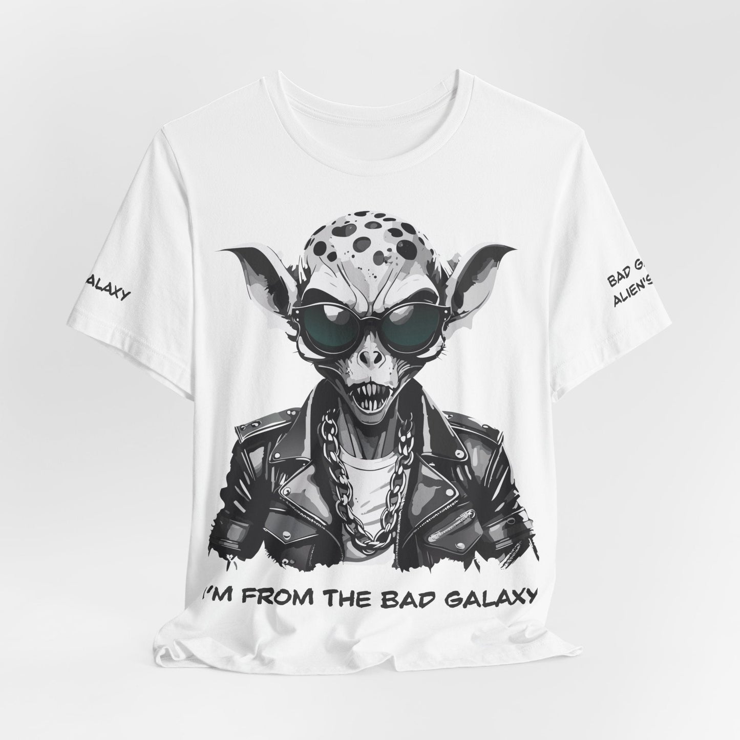 Alien Tee Shirt From Bad Galaxy 100 Percent Cotton Lightweight USA Printed Tee Eco Friendly Inks