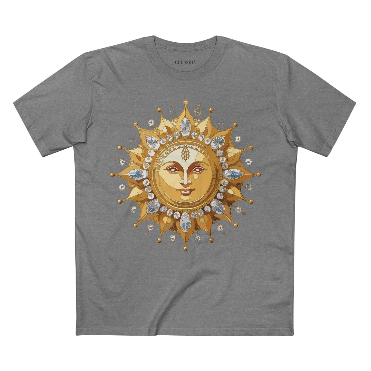 Gold Sun Graphic Unisex 100 Cotton T-Shirt with Golden Art Design 7