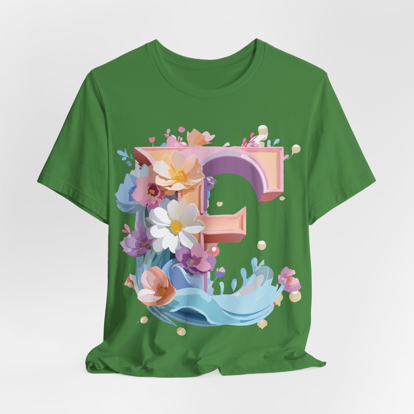 Unisex Letter E Graphic  Vintage Inspired Artwork Tee For Everyday Wear