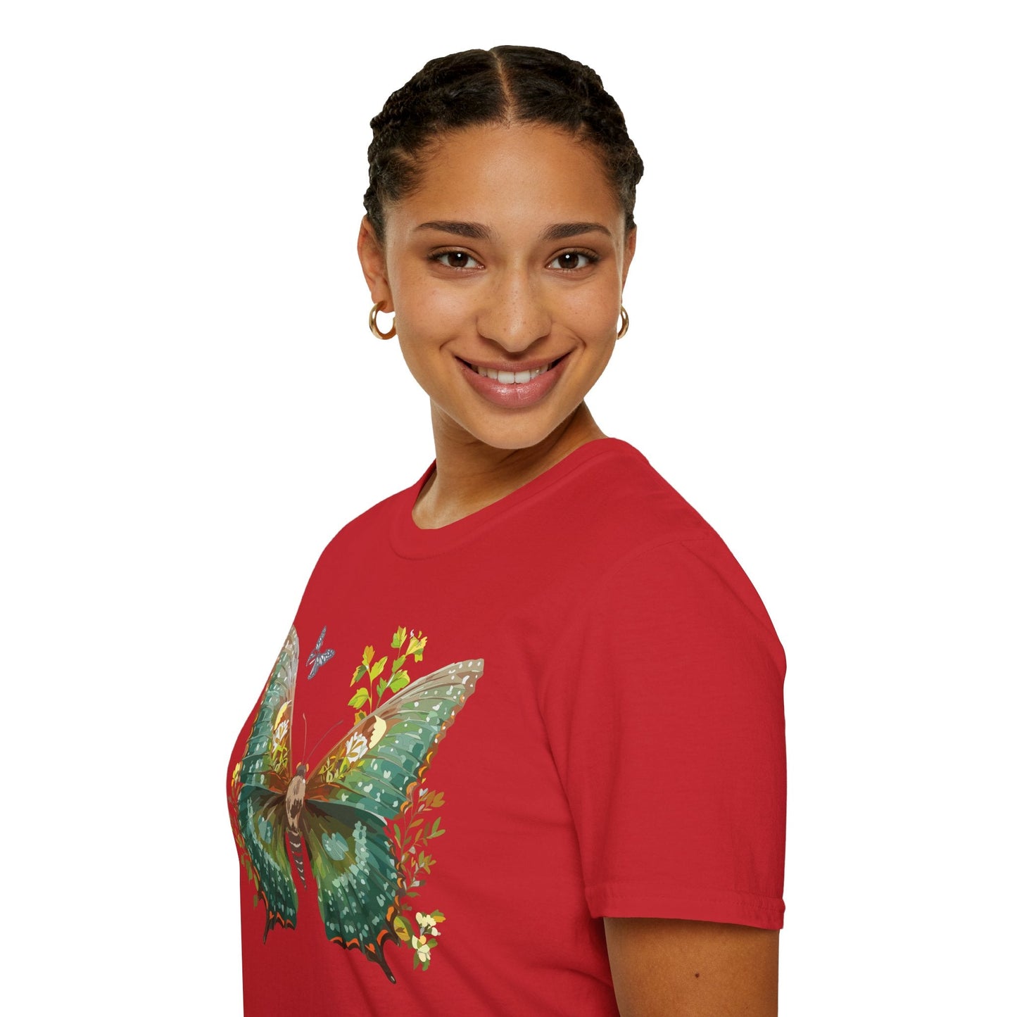 Butterfly Shirt Unisex T Shirt Monarch Print Gildan Softstyle 64000 Comfortable Everyday Wear