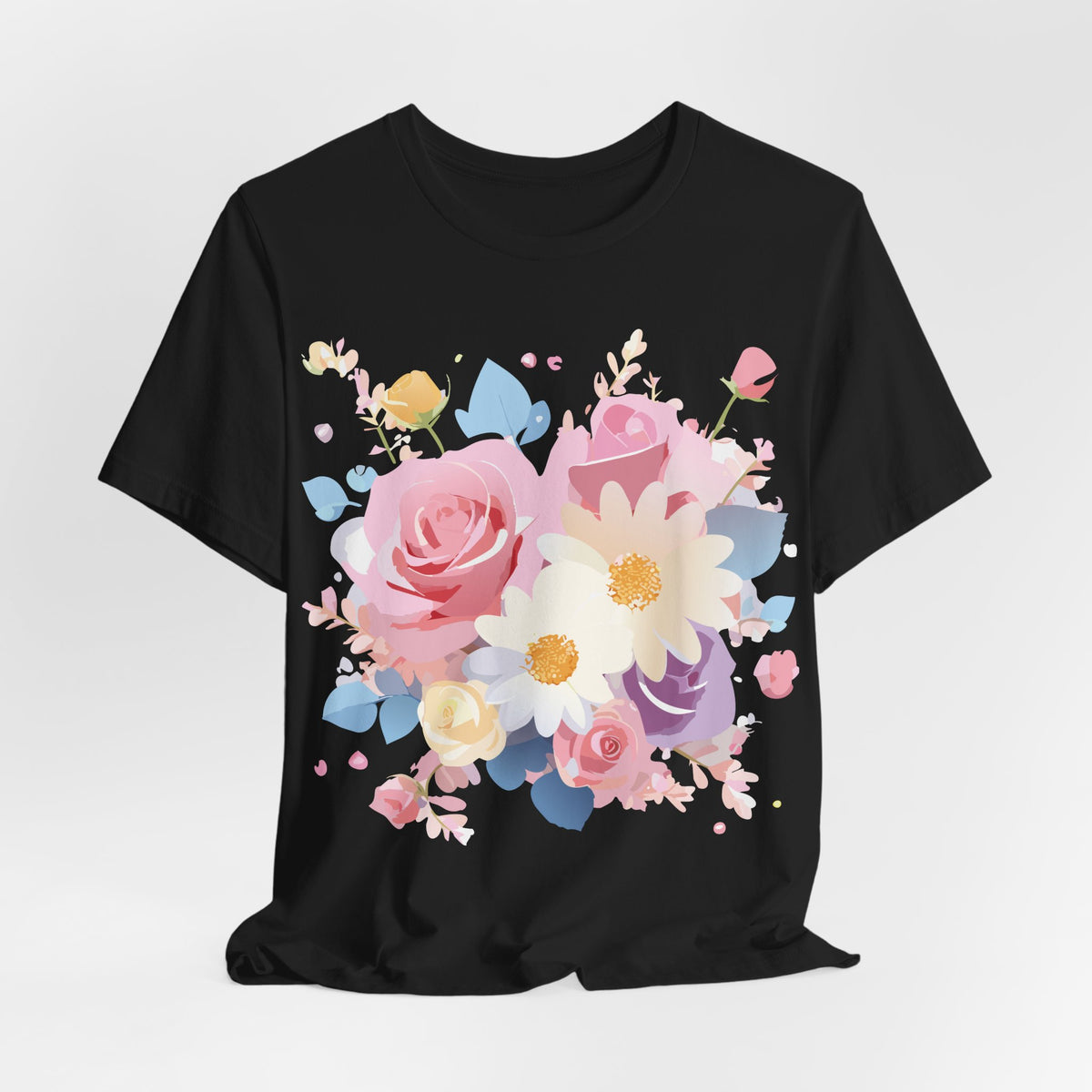 Floral Graphic Tee Shirt - Bella+Canvas Unisex 100 Cotton 12