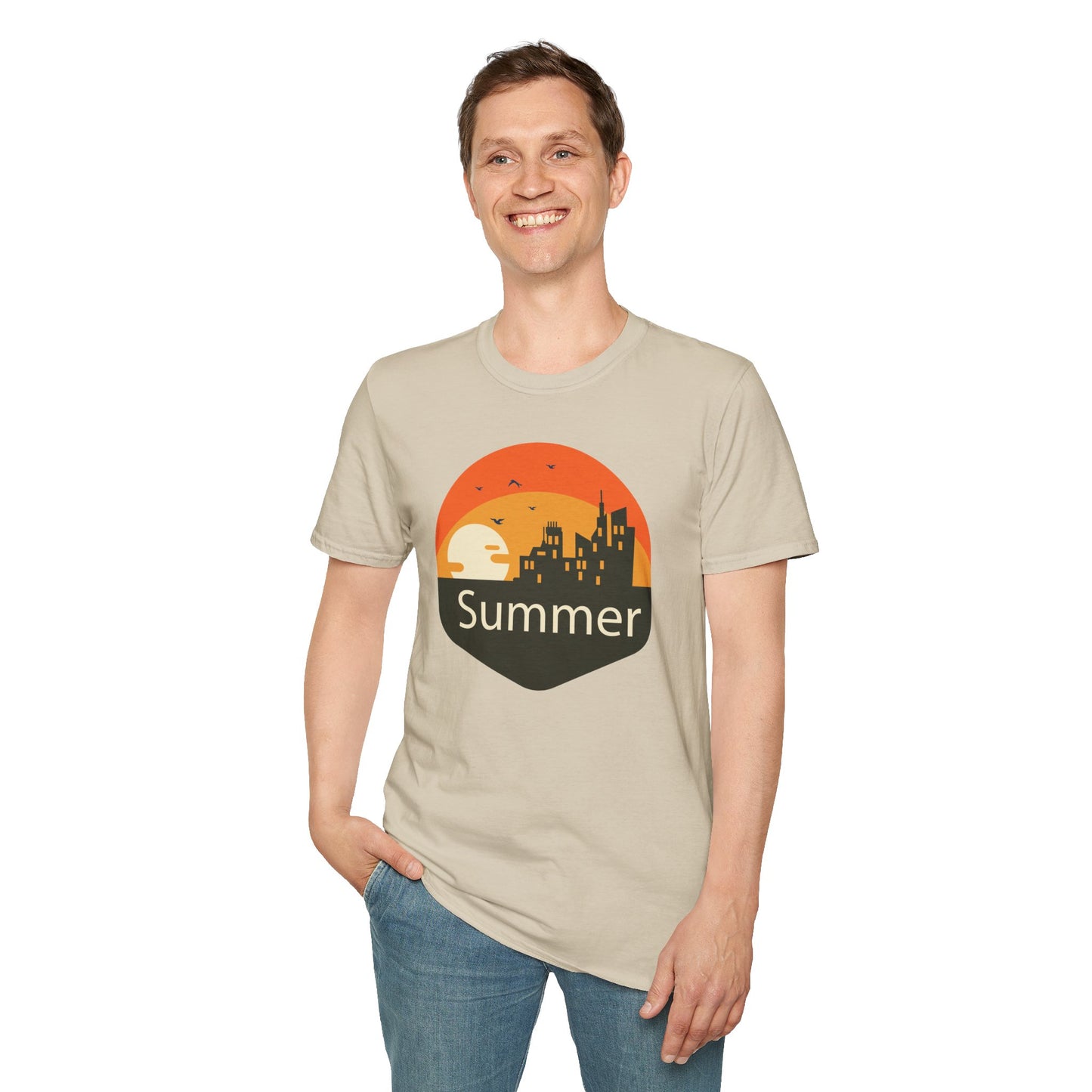 Summer T-Shirt, Summer Design Shirts, Art Tee Shirt with Summer Design - 6