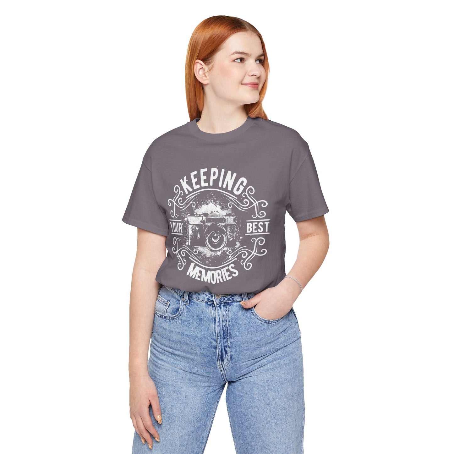 Keeping Your Best Memories T-Shirt Vintage Camera Graphic T-Shirt A-5