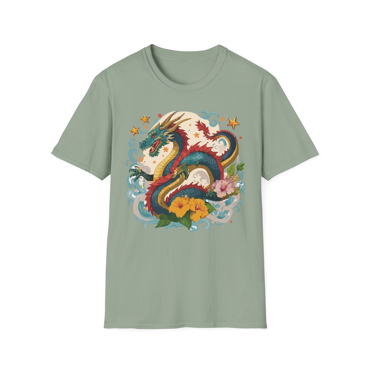 Dragon Graphic Unisex 100 Cotton Tee with Animal Artwork Design 21