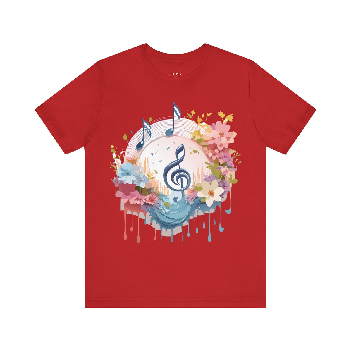 Music Graphic Unisex Cotton Bella+Canvas Tee with Art Design n154