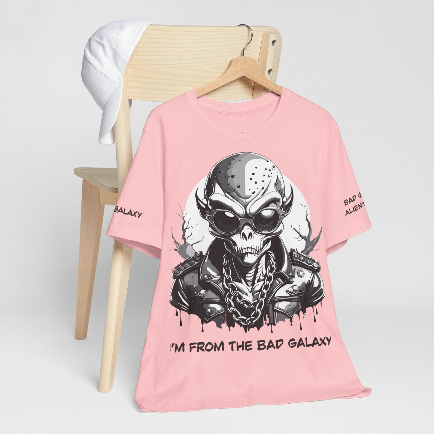 Tee Shirt With Alien From Bad Galaxy Made To Order One Hundred Percent Cotton Eco Inks Free Shipping