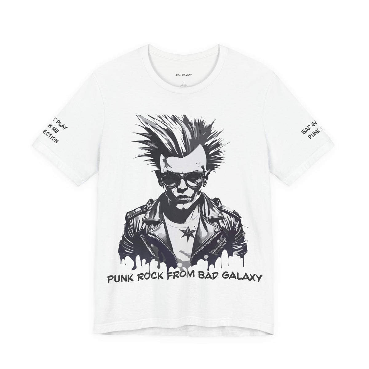 Punk Rock Graphic Unisex Cotton Bella+Canvas Tee with Art Design b36