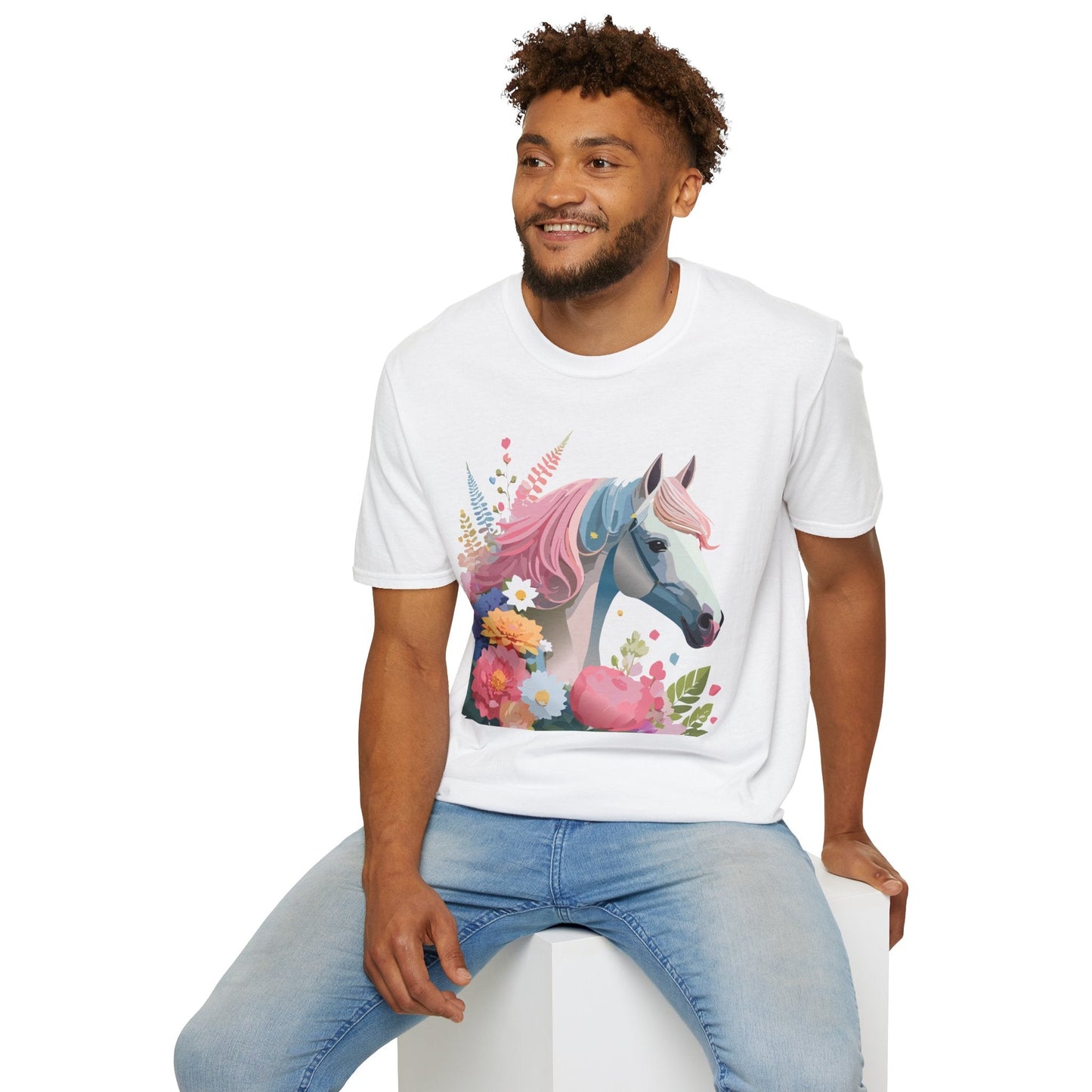 Horse Shirt Unisex Gildan Softstyle 64000 Cotton Tee With Animals