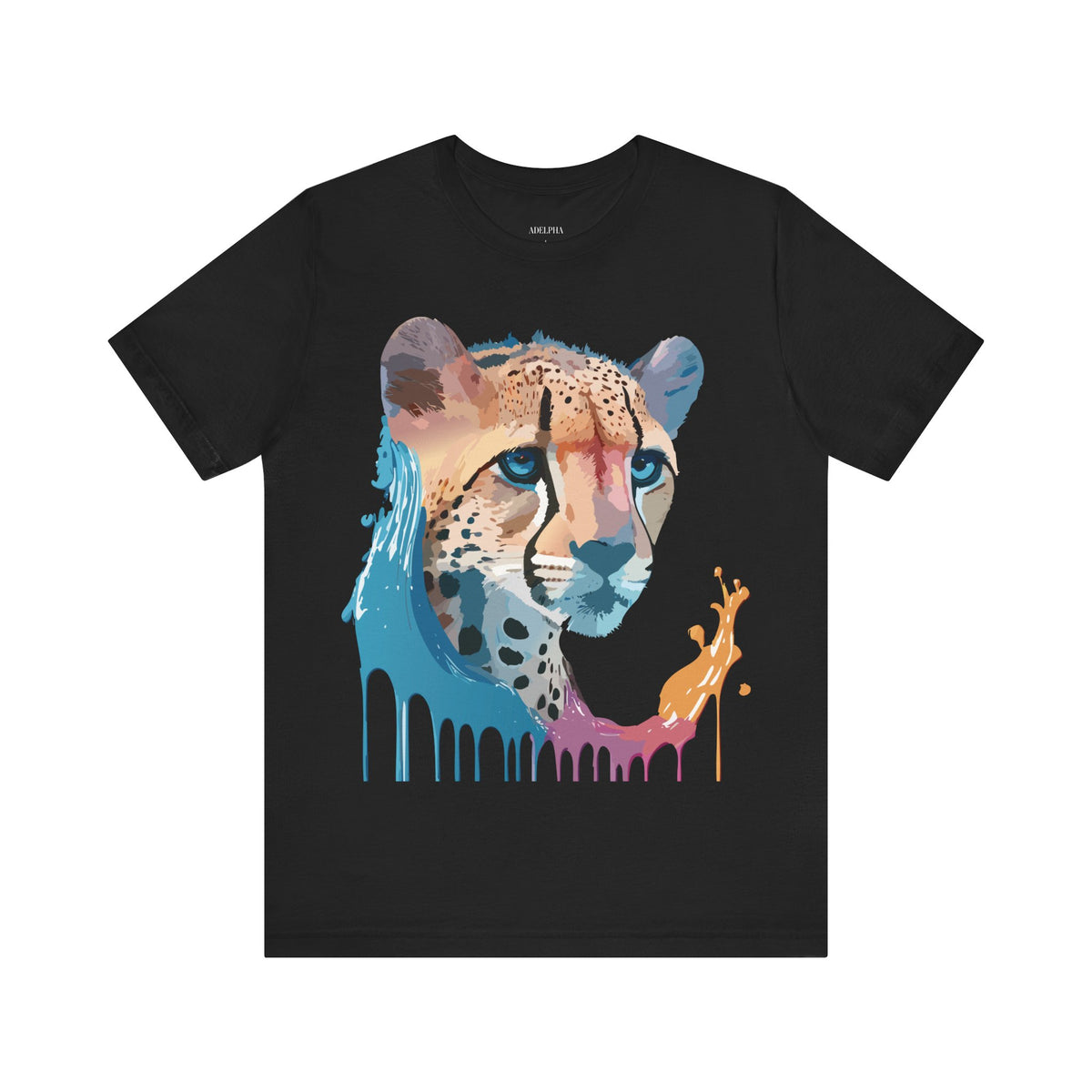 Cheetah Graphic Unisex Cotton Bella+Canvas Tee with Art Animal Design e301