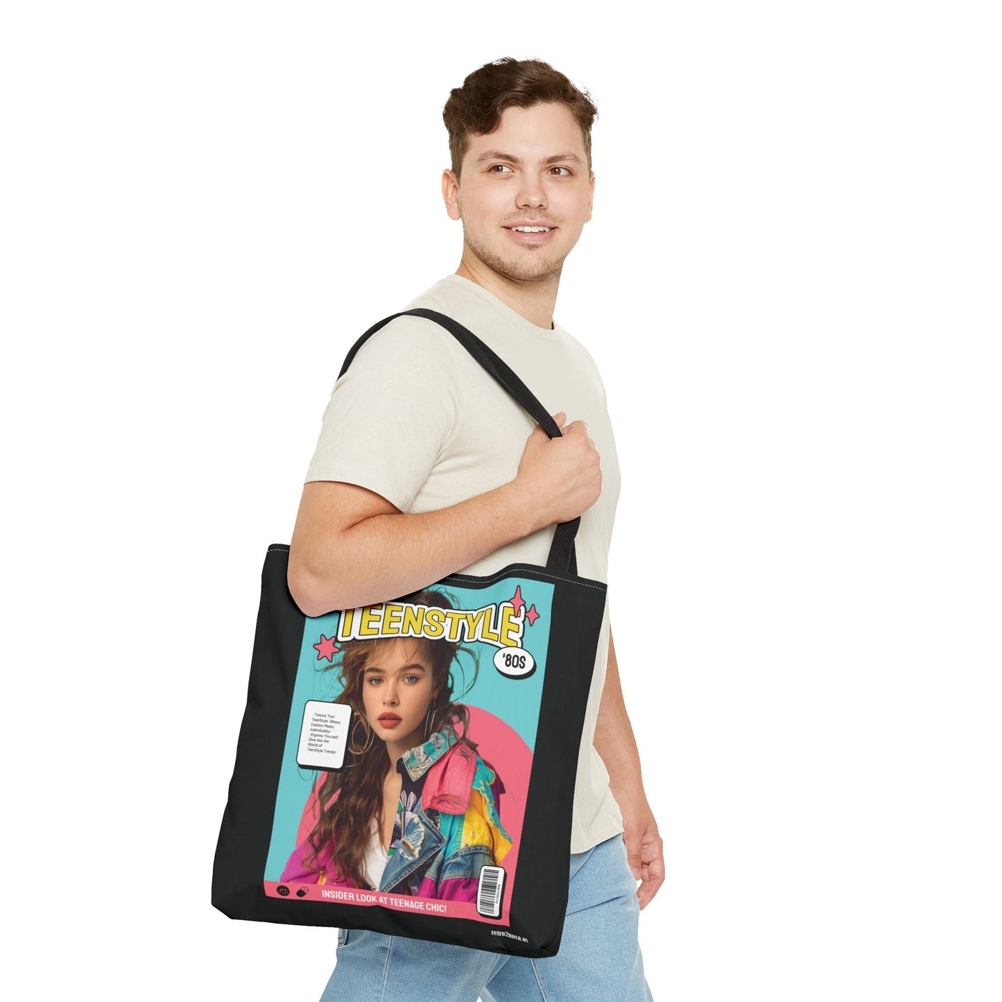 Magazine Cover Canvas Tote Bag Retro Style Durable Tote For Everyday Use Free Shipping