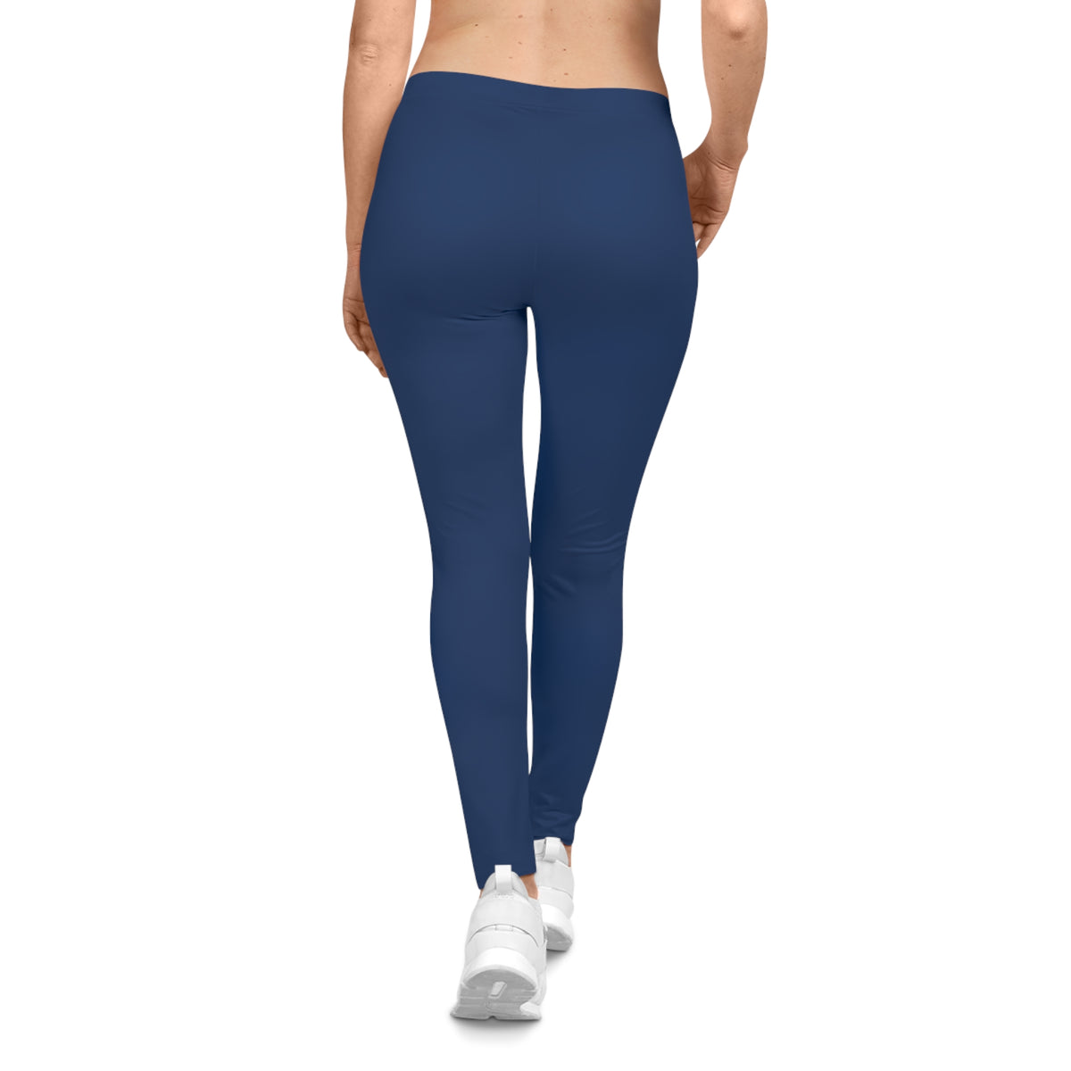 Oxford Navy Color Women's Poly-Span Casual Leggings XS-2XL