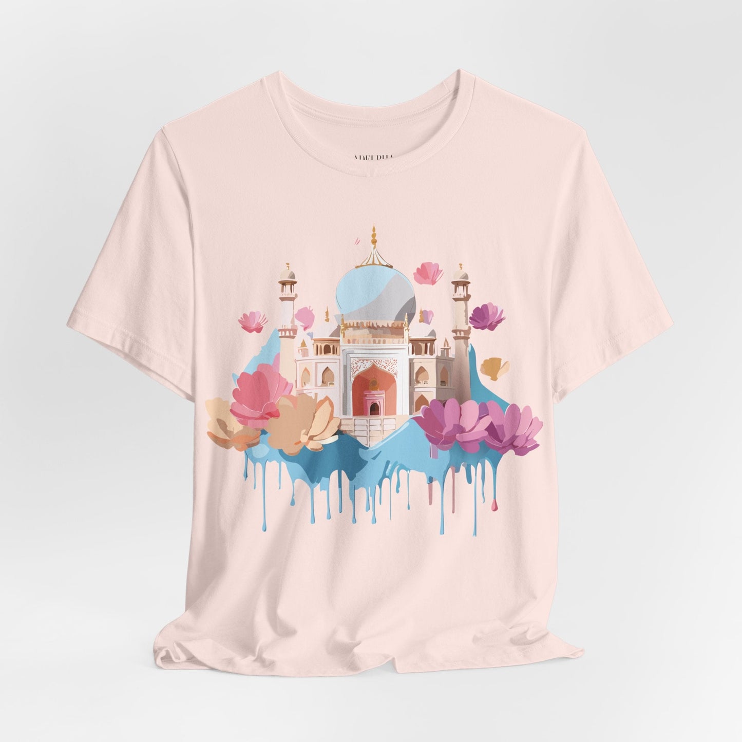 Tourist Shirt Taj Mahal Graphic Tee Unisex Short Sleeve Art From Adelpha Vintage Inspired