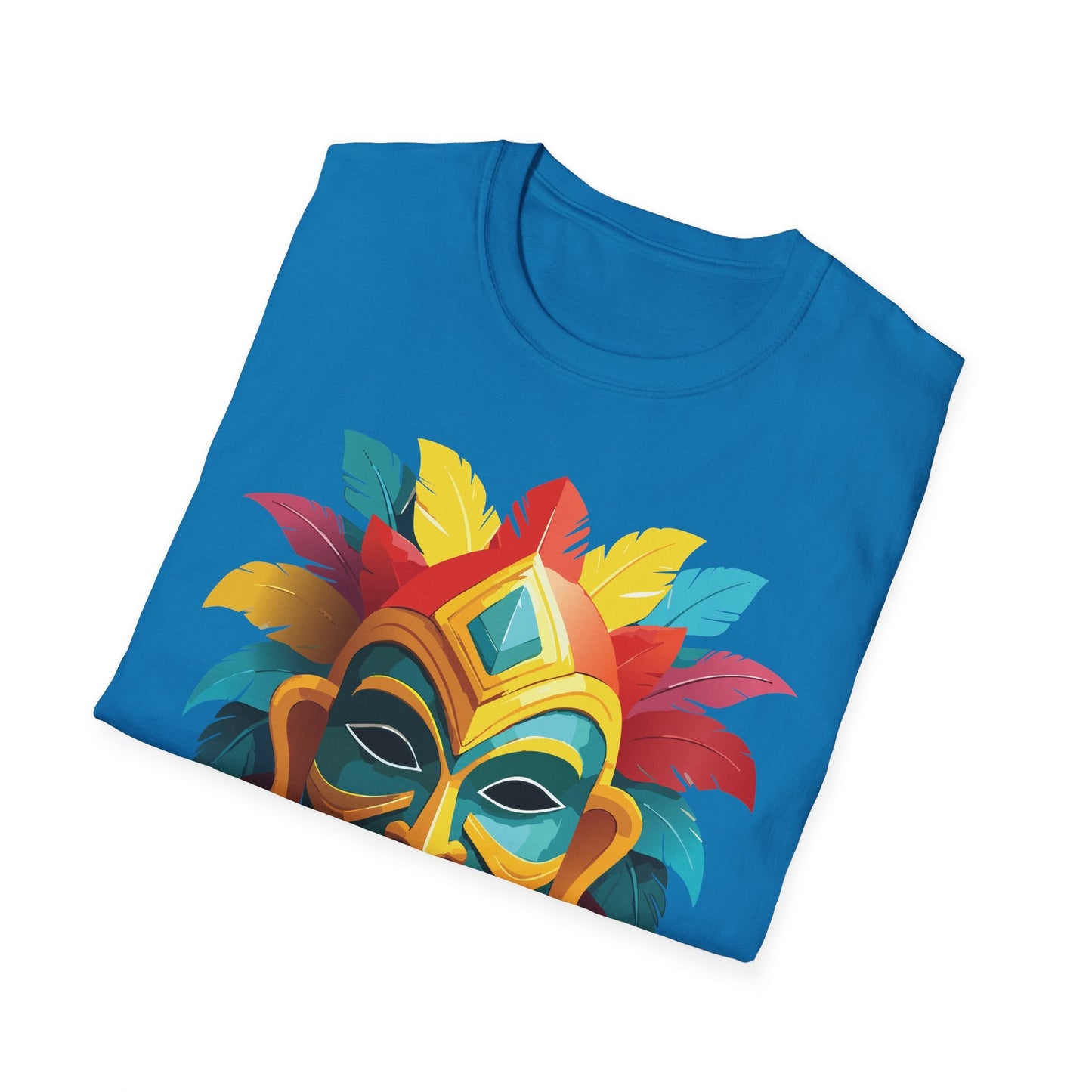 Mask Graphic Unisex Cotton Masquerade Design Artwork Tee 6