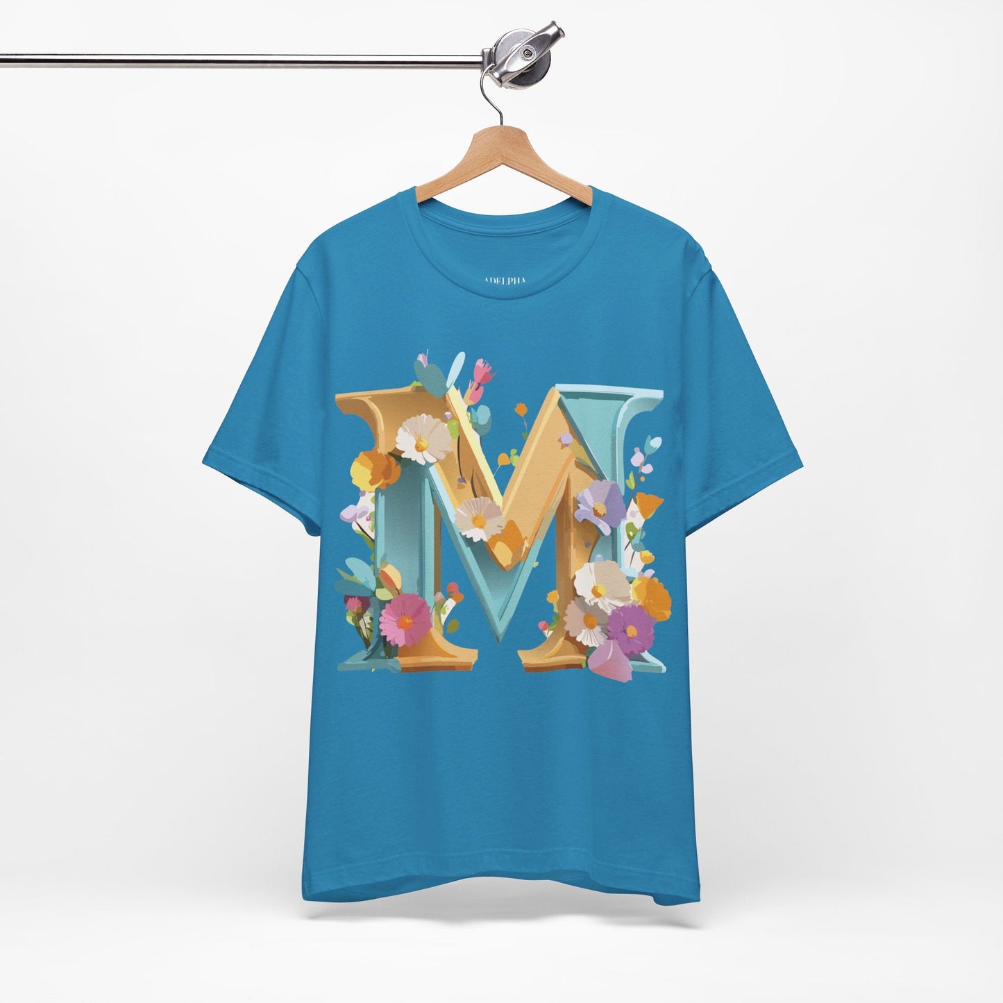 Letter M Shirt Unisex Graphic Tee From Adelpha Vintage Inspired Art Short Sleeve Jersey