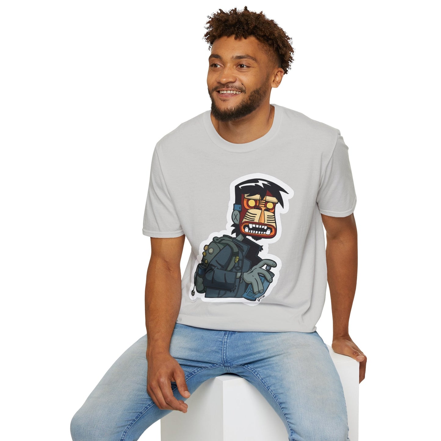 Cartoon T Shirt Animation T Shirt Funny Tee Shirt Unisex Short Sleeve Softstyle Cotton Tee 64000