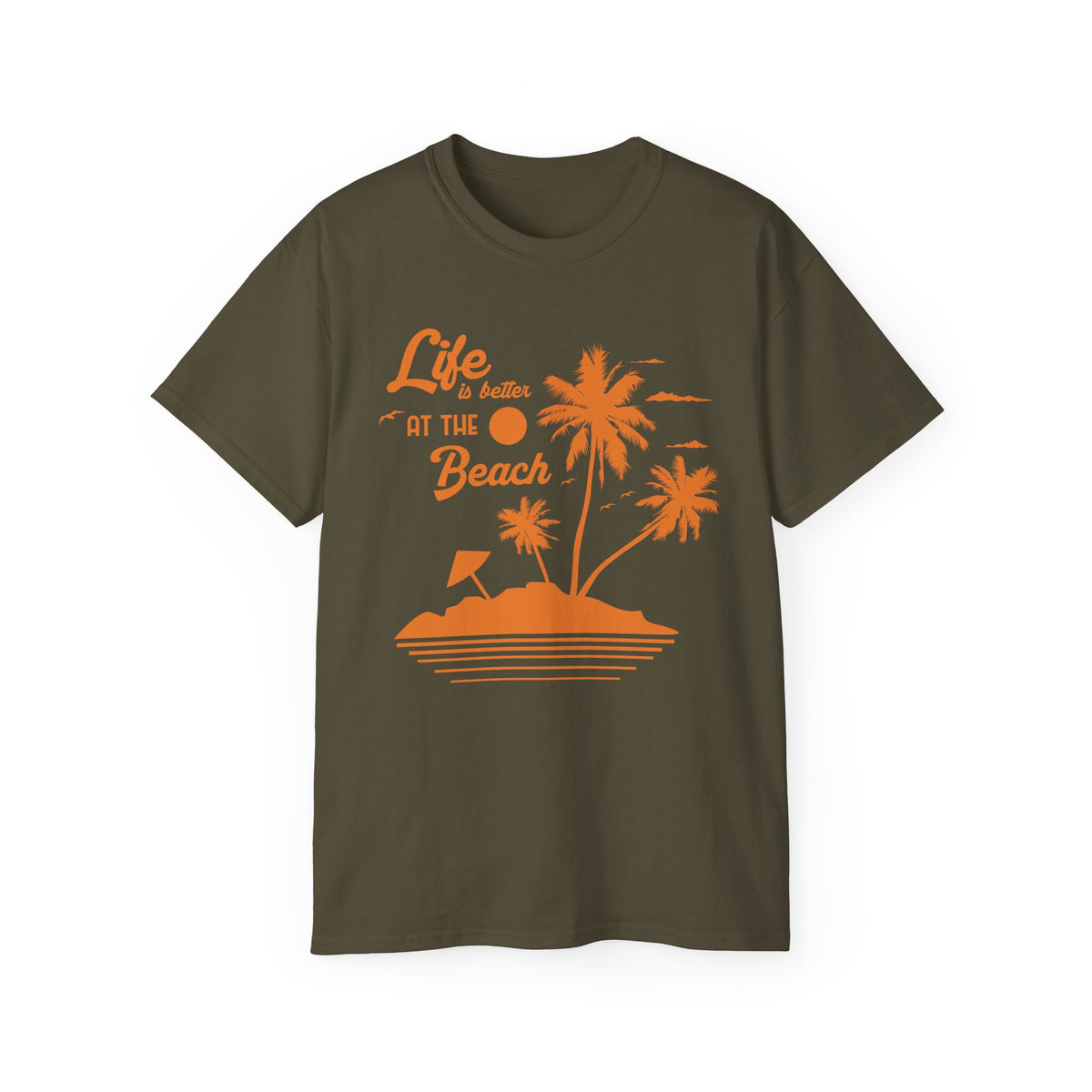 Life is Better at the Beach T-Shirt | Palm Tree Island Graphic Tee
