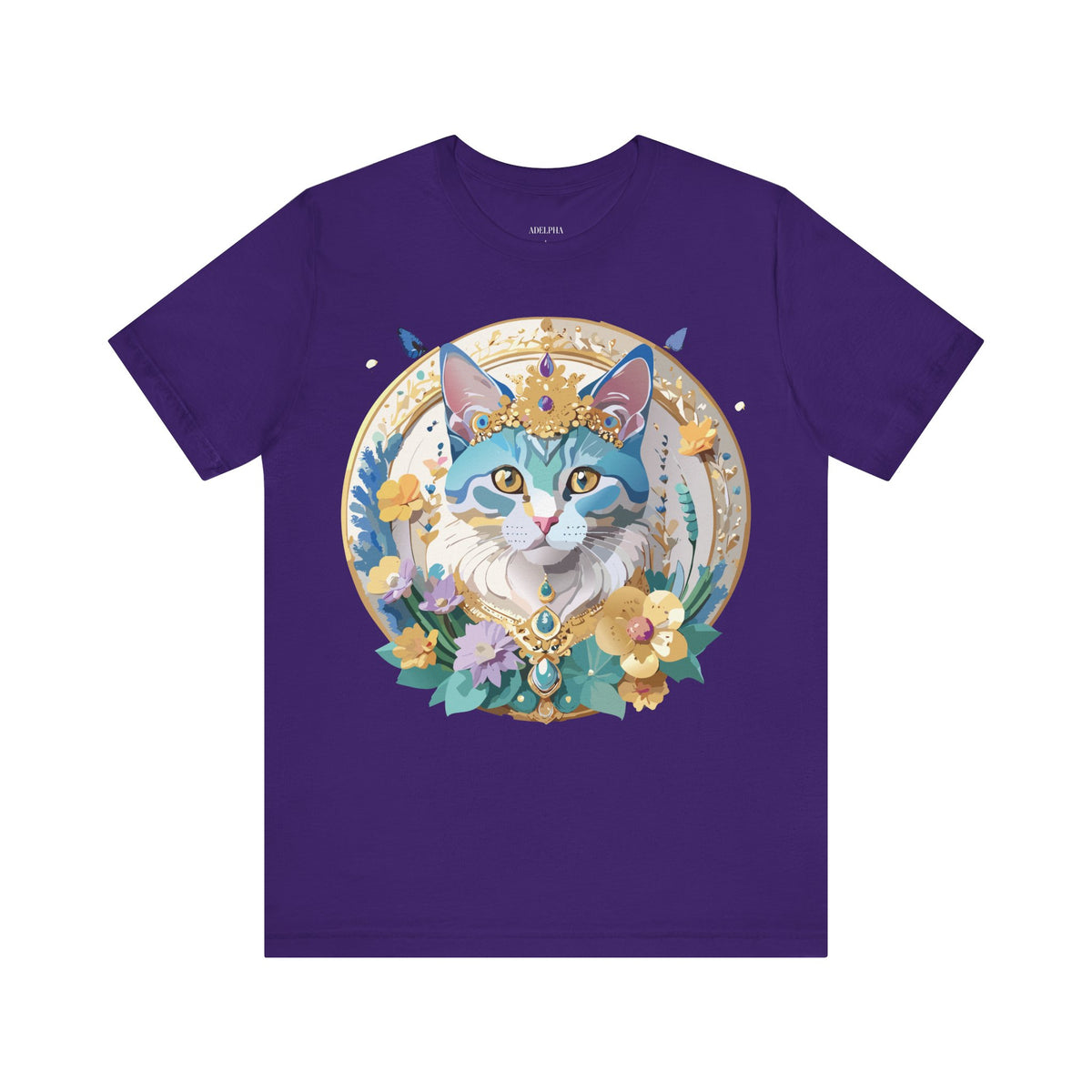 Medallion Graphic Unisex Cotton Bella+Canvas Tee with Floral Art Design m68