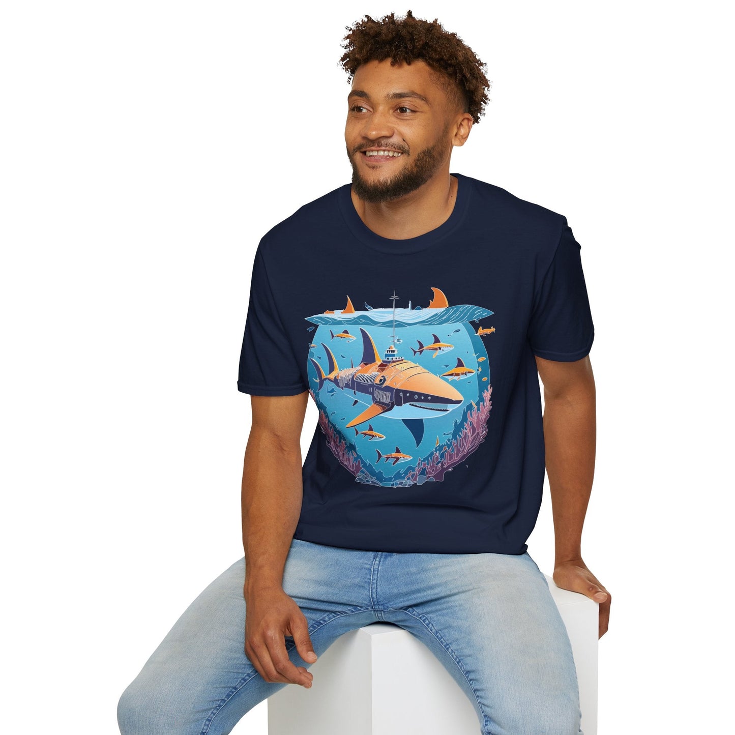 Ocean Graphic Unisex Softstyle Cotton Tee 9