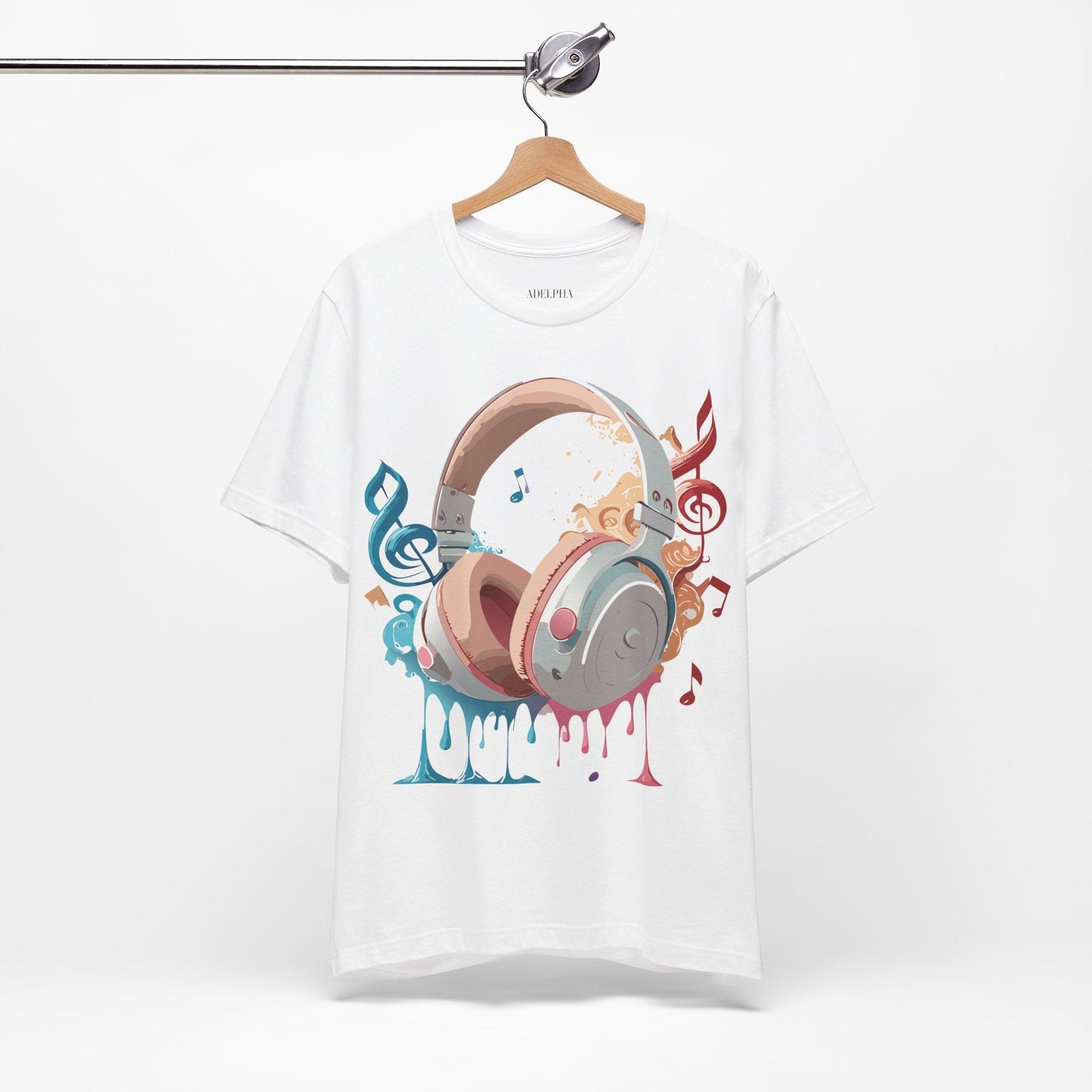 Music Graphic Unisex 100 Cotton Vintage Art with Musical Elements Tee 97