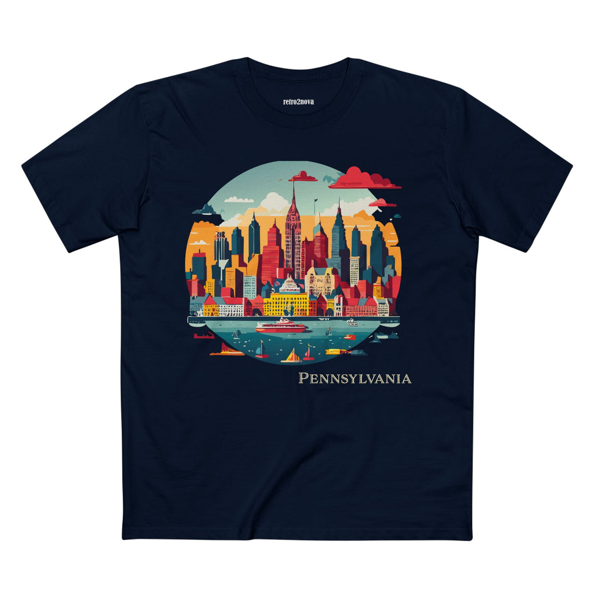Pennsylvania skyline tee | Cityscape graphic t-shirt, state illustration