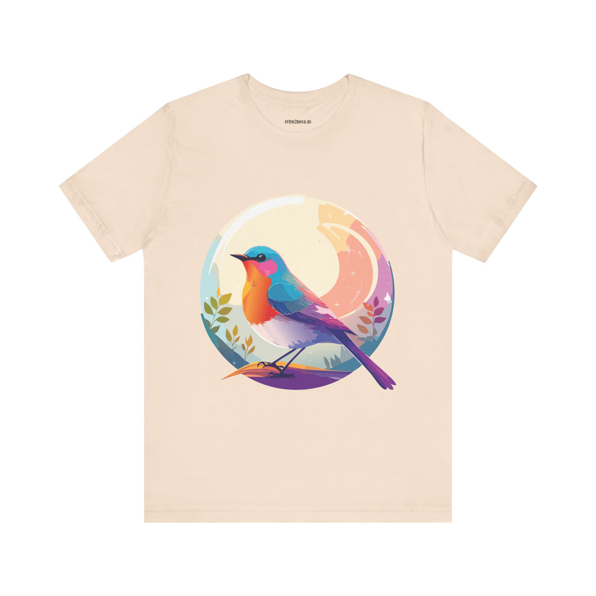 Bird Graphic Unisex Cotton Bella+Canvas Tee with Animal Design ab1