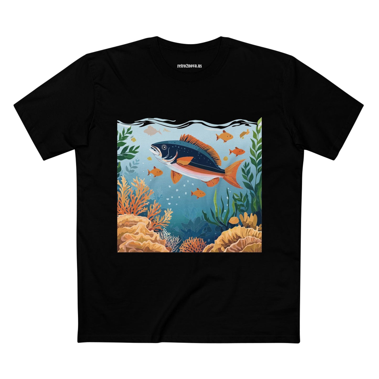 Ocean Shirt Unisex Premium Cotton Tee With Original Art Design From Retro2Nova Art Collection