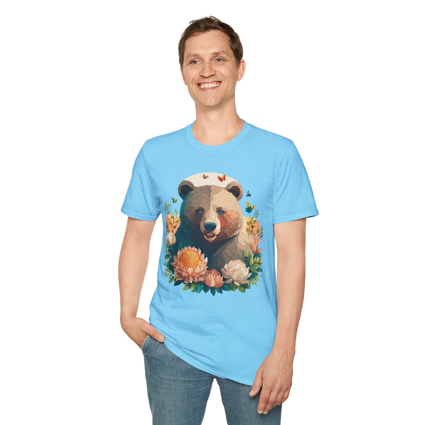 Bear T Shirt Unisex Teddy Bear Shirt Softstyle 100 Percent Ring Spun Cotton Tee Essentials