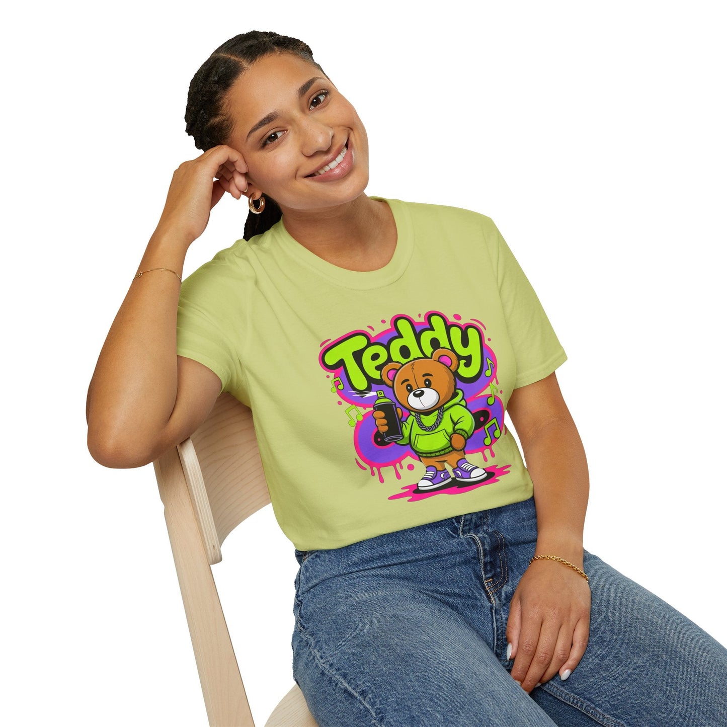 Cartoon T Shirt With Animation Funny Animals Tee Unisex Softstyle Gildan 64000 Cotton