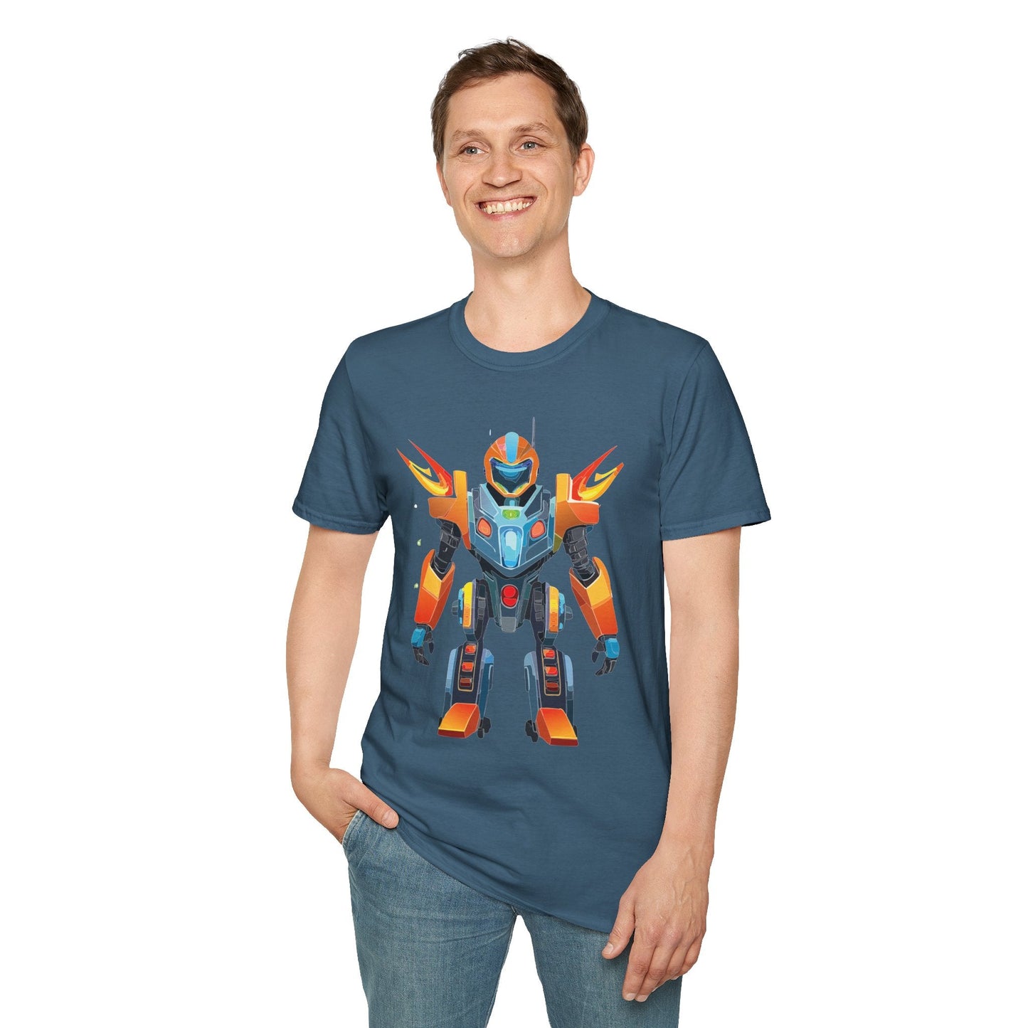 Cyborg Tee Unisex Robot Shirt Terminator Graphic Short Sleeve Tee Gildan Softstyle 64000 Cotton