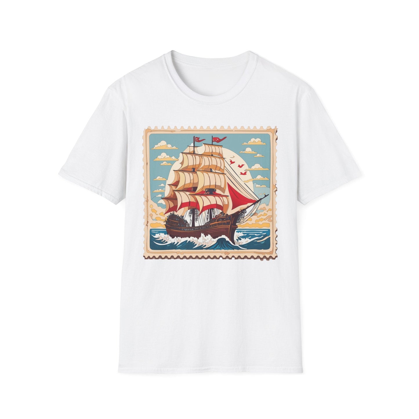 Ship T Shirts Frigate T Shirts Vessel Tee Shirt Unisex Softstyle Gildan 64000 Cotton Tee