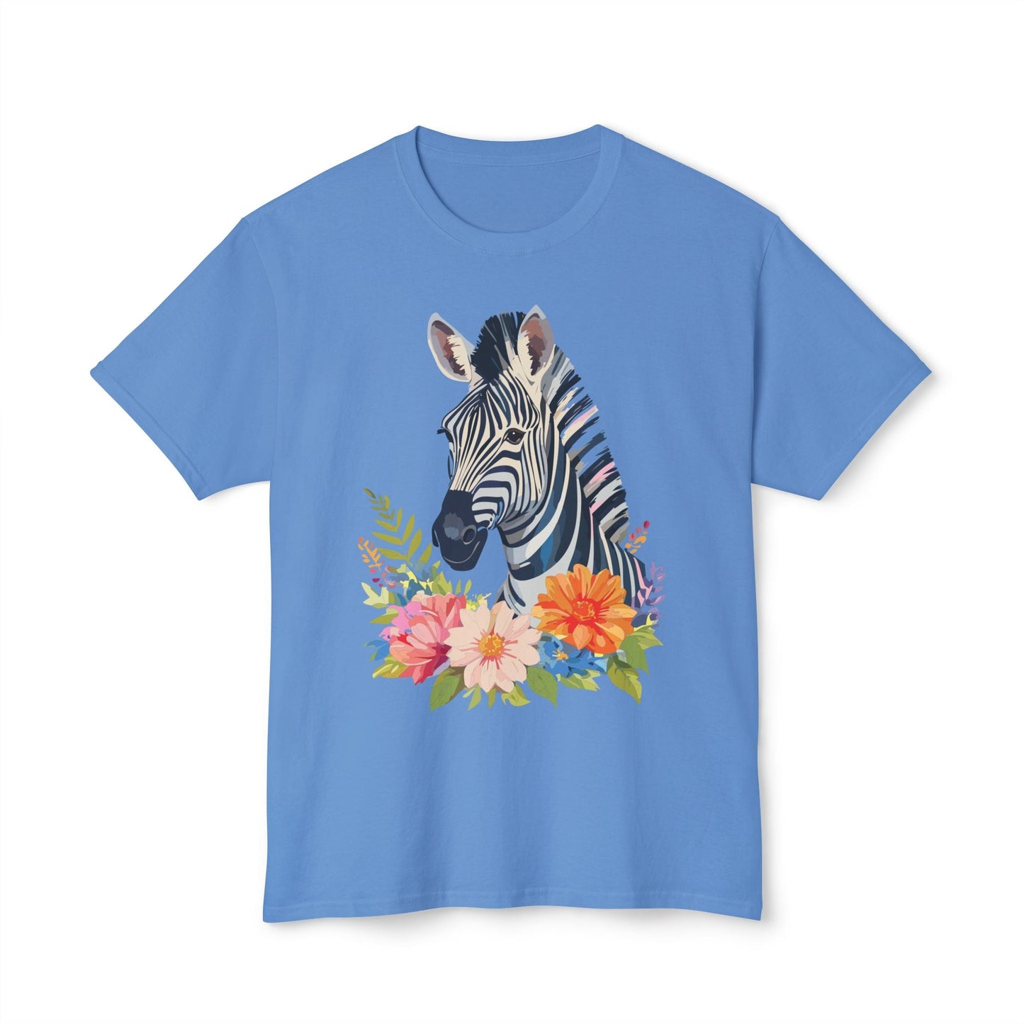 Unisex Zebra Art T Shirt With Full Color Print 100 Percent Cotton Jersey Tee Premium
