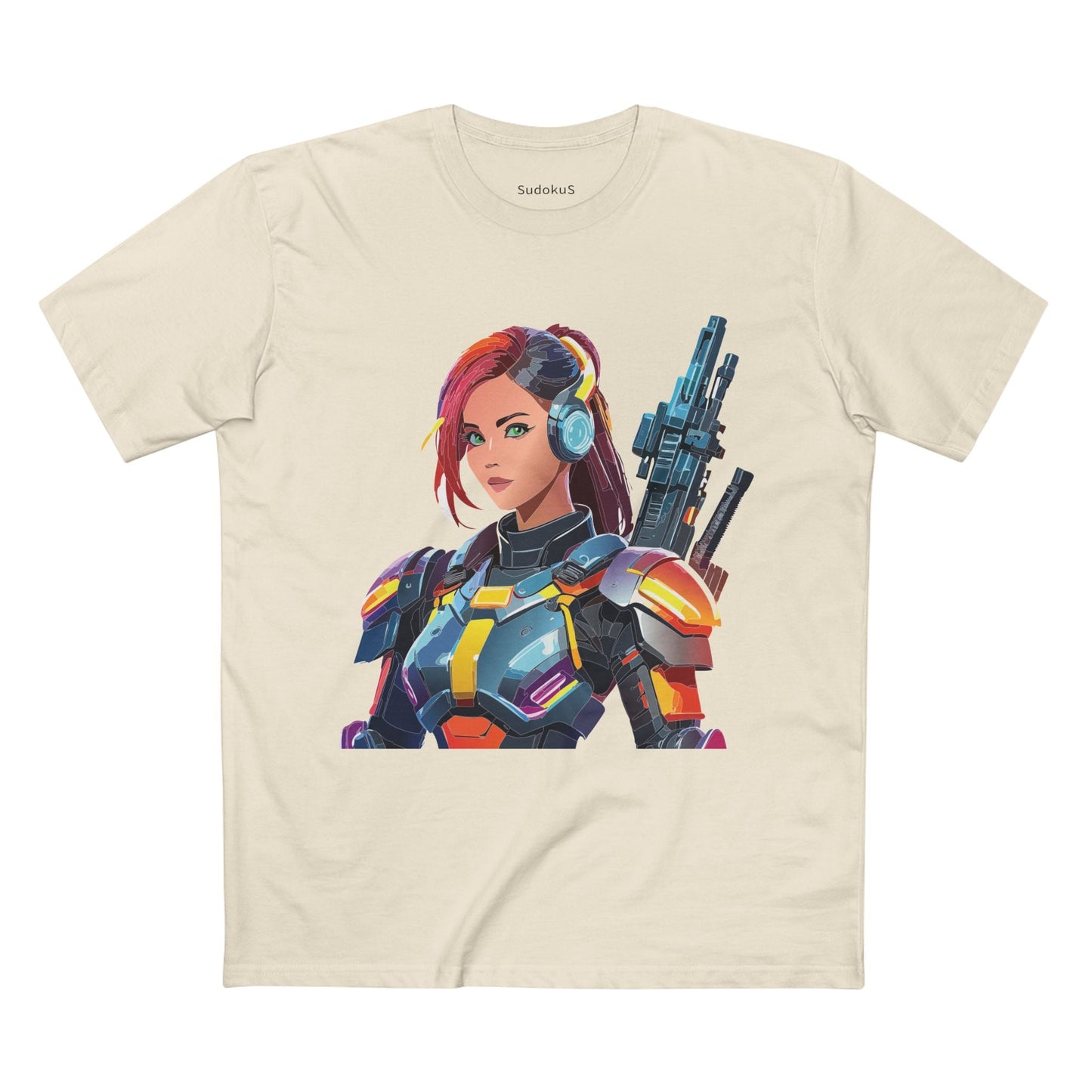Army-woman Graphic Unisex 100 Cotton Staple Tee 6
