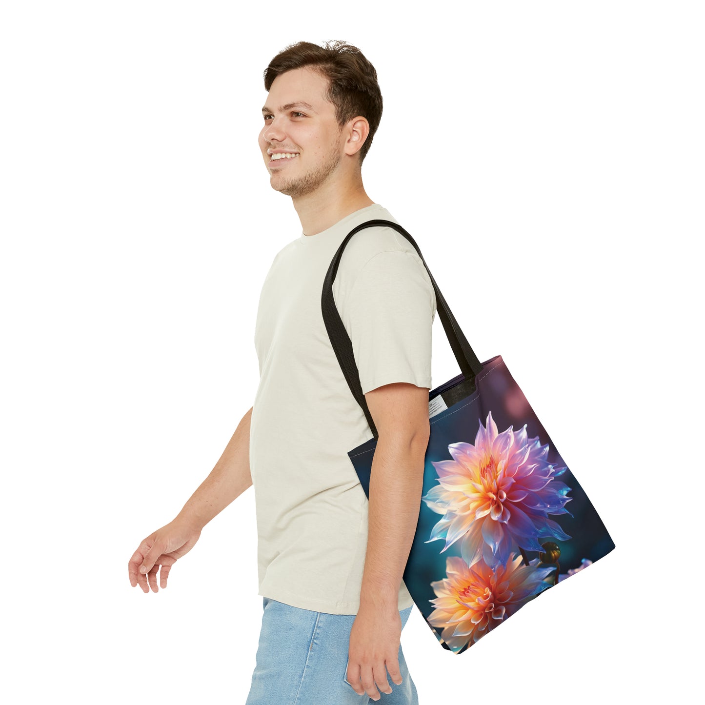 Canvas Bag with Floral Prints