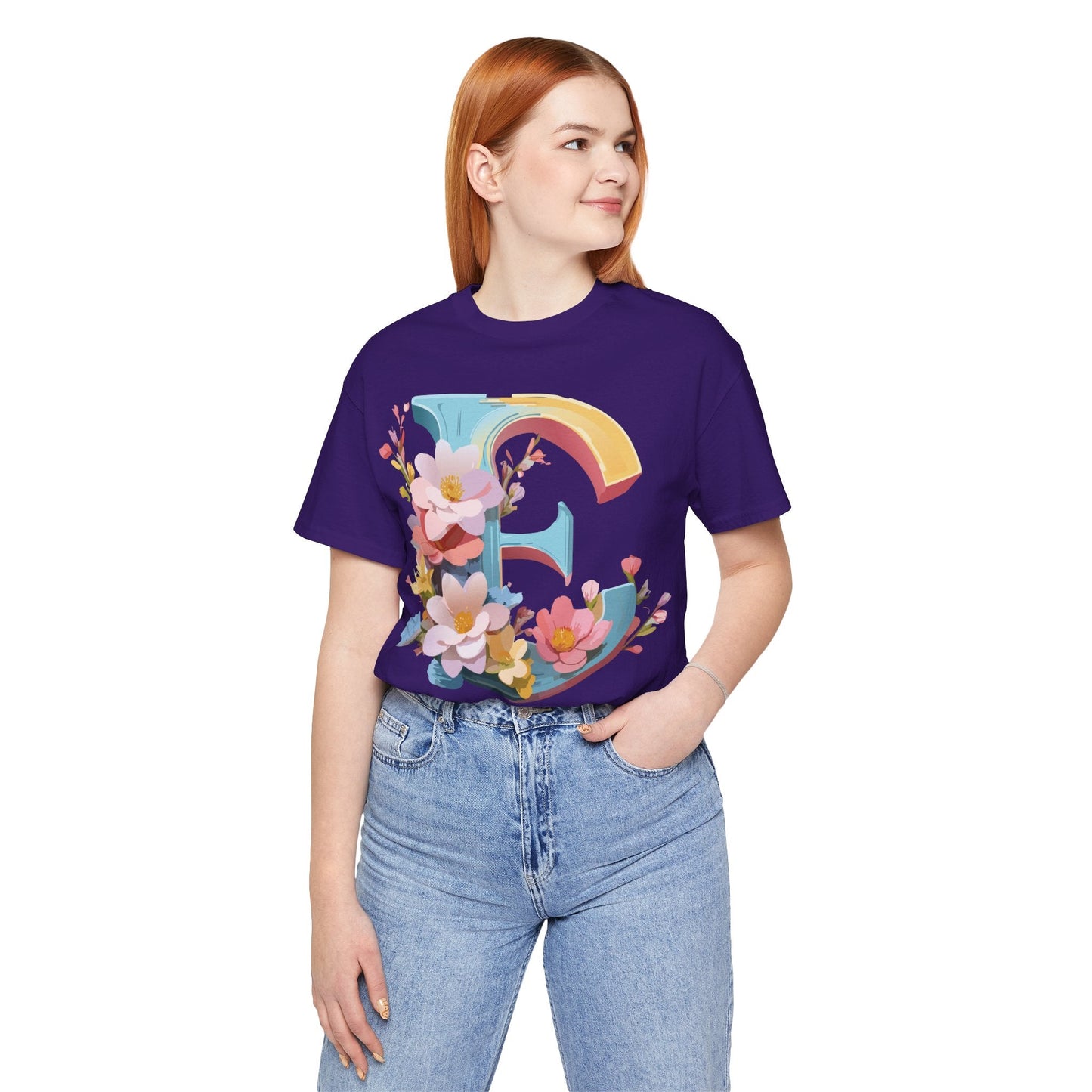 Letter E Shirt Unisex Graphic Tee By Adelpha Vintage Inspired Short Sleeve Casual