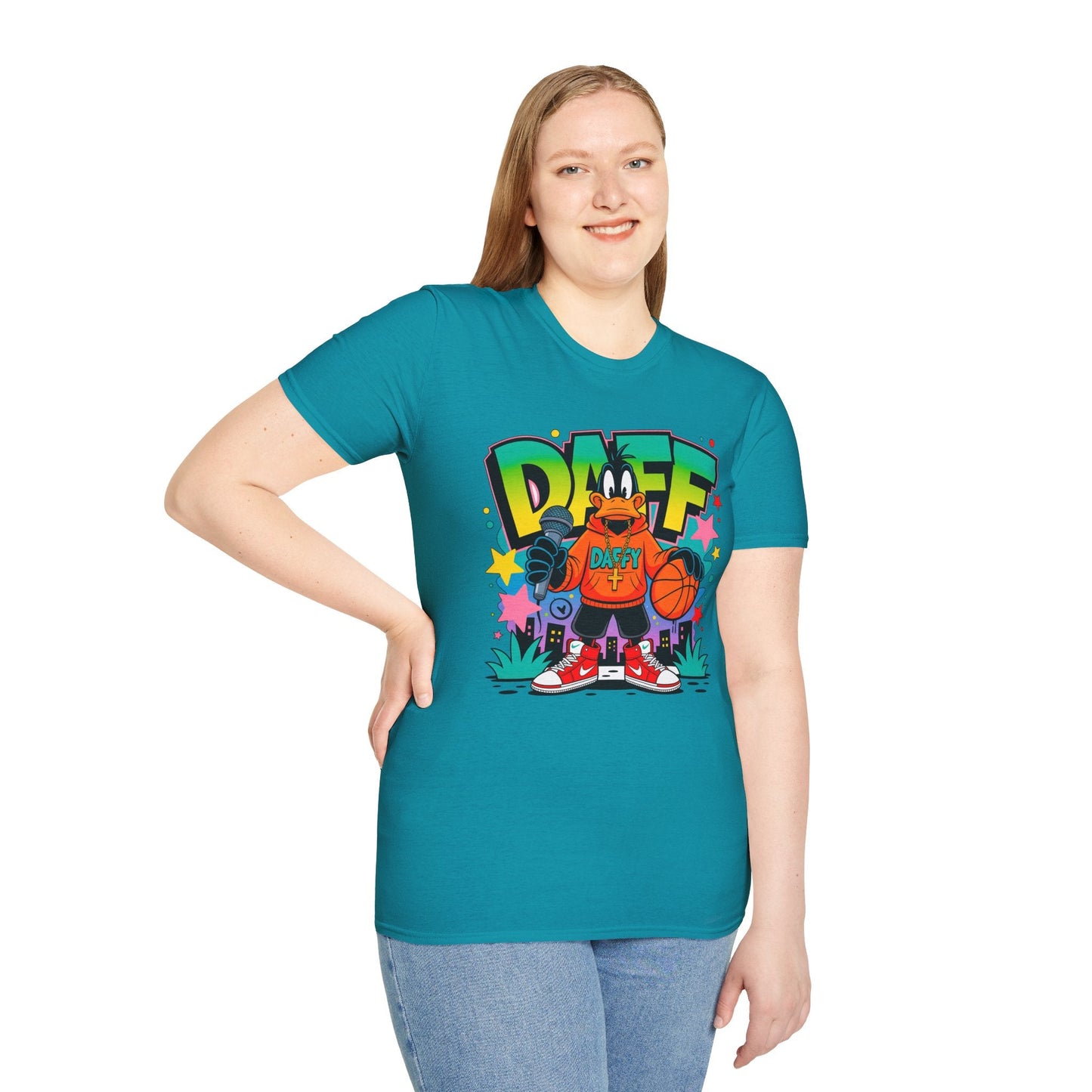 Unisex Cartoon T Shirt With Animation Design Funny Animals Tee Gildan Softstyle 64000
