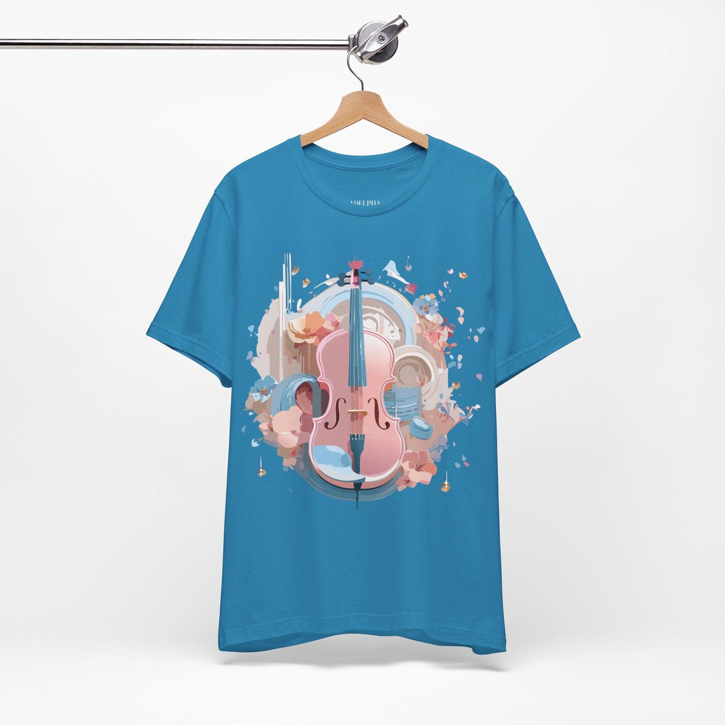 Music T Shirt Unisex Graphic Tee By Adelpha Art Design Vintage Inspired Short Sleeve